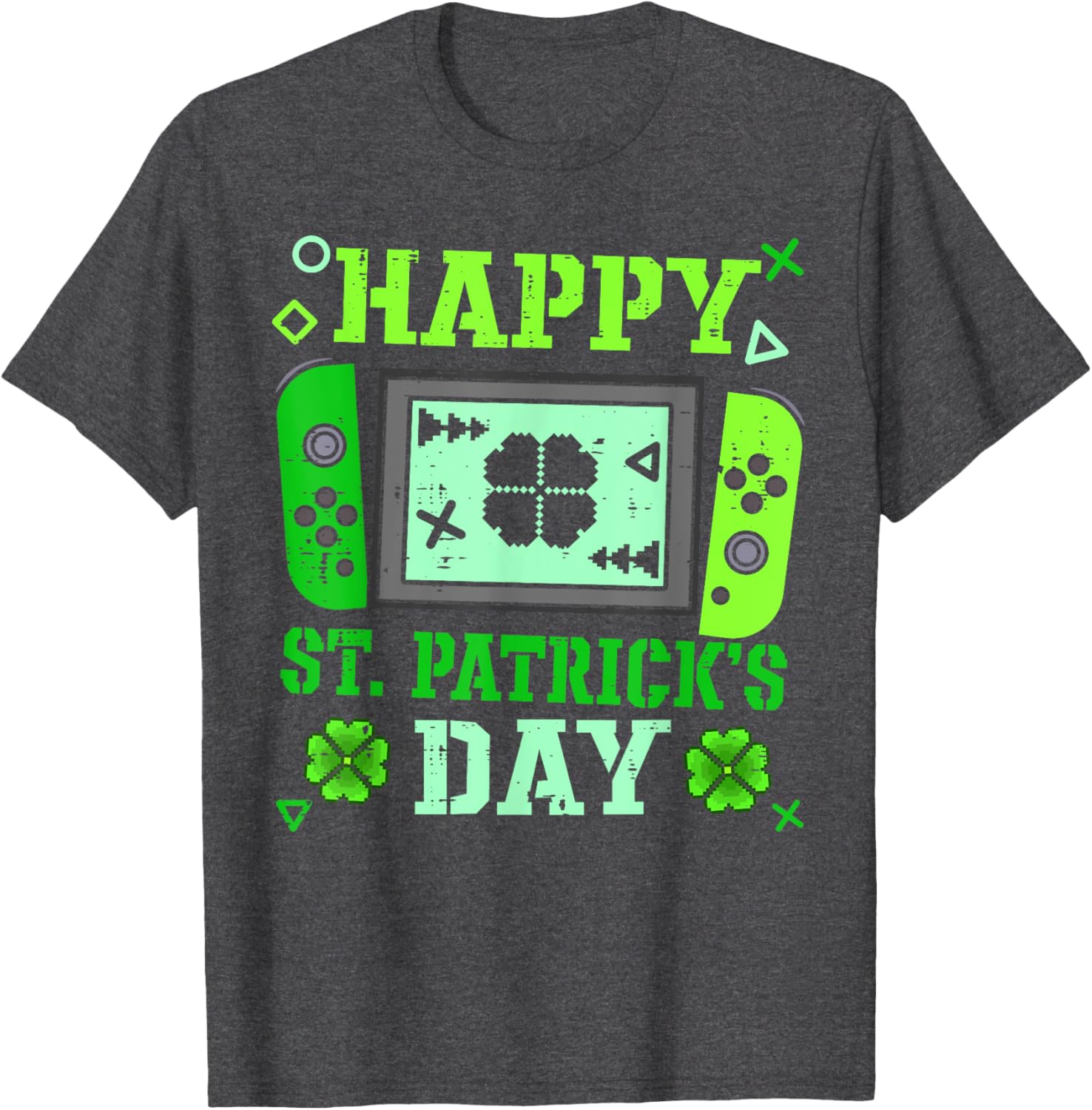 Happy St Patrick's Day Lucky Gamer T-Shirt for Boys and Men - 11
