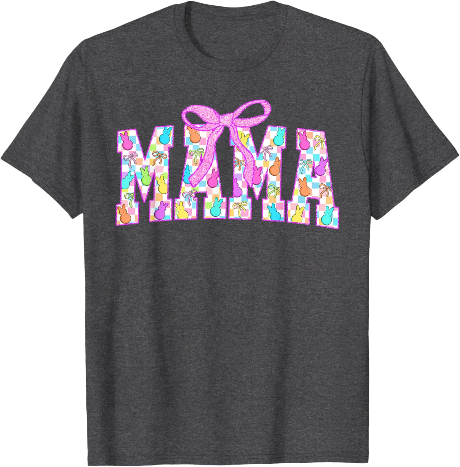 Mama Coquette Happy Easter Bunny T-Shirt for Spring Egg Hunts - 1