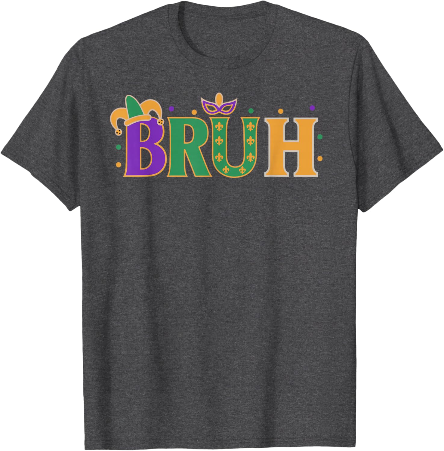 Mardi Gras Bruh Shirt for Boys Teens and Men Fun Festive T-Shirt - 3