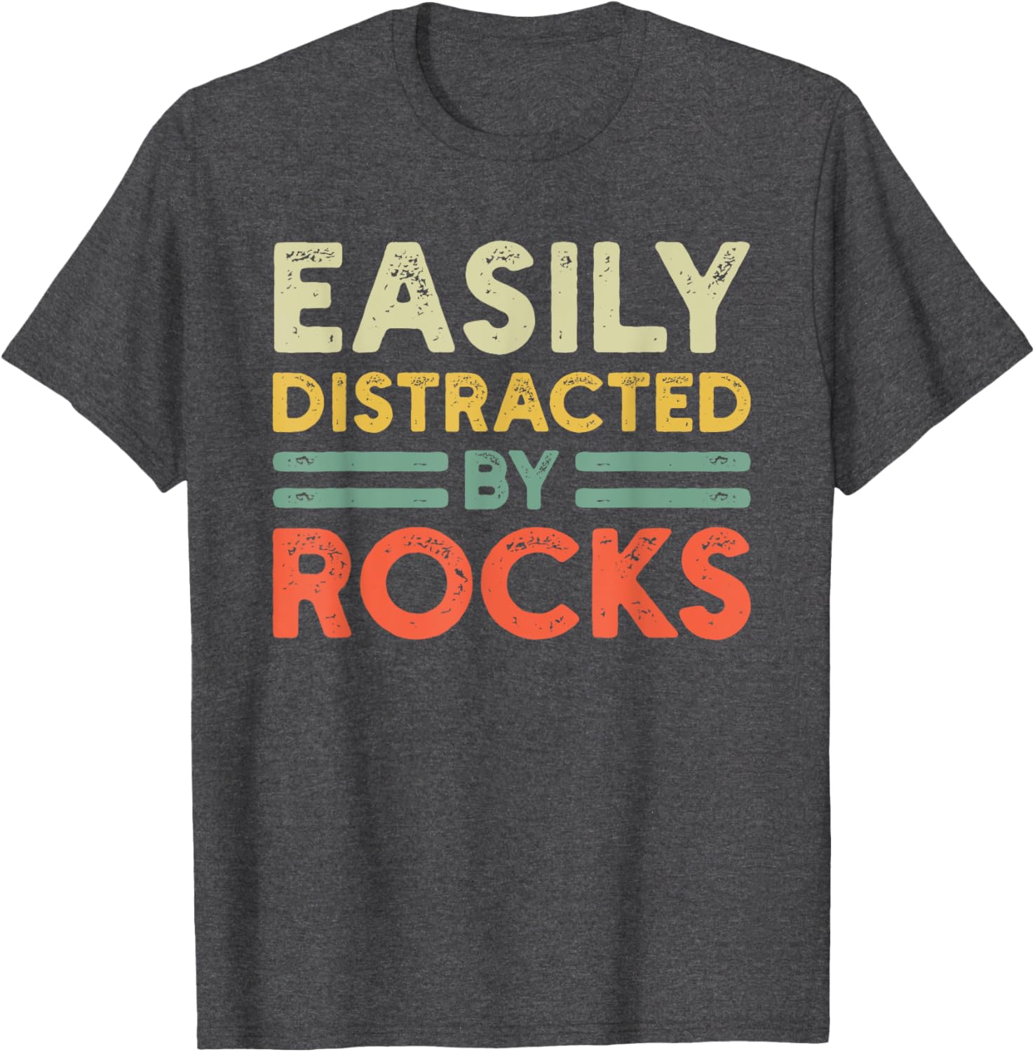 Easily Distracted By Rocks Geologist T-Shirt for Rock Collecting Lovers - 3