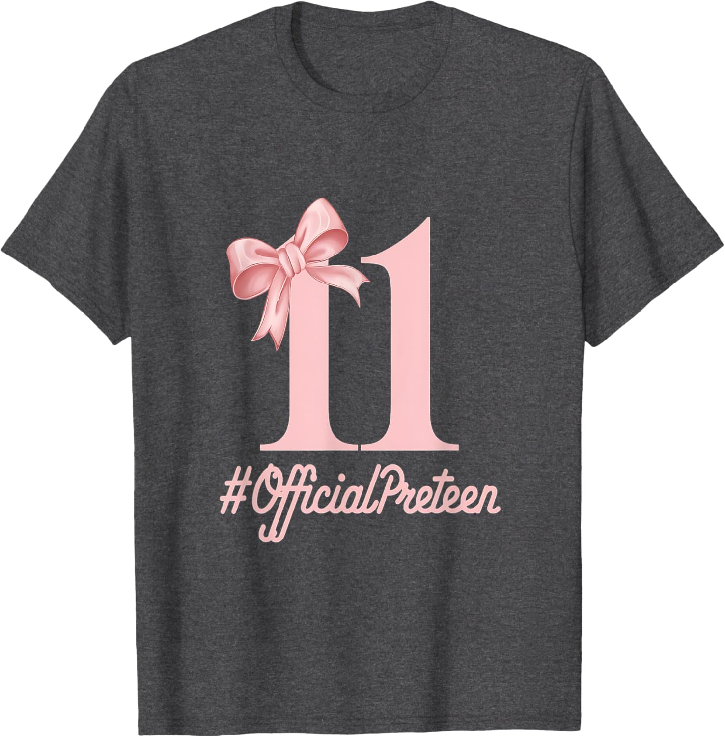 Stylish Pink Coquette Bow T-Shirt for 11 Year Old Birthday Girls - 7