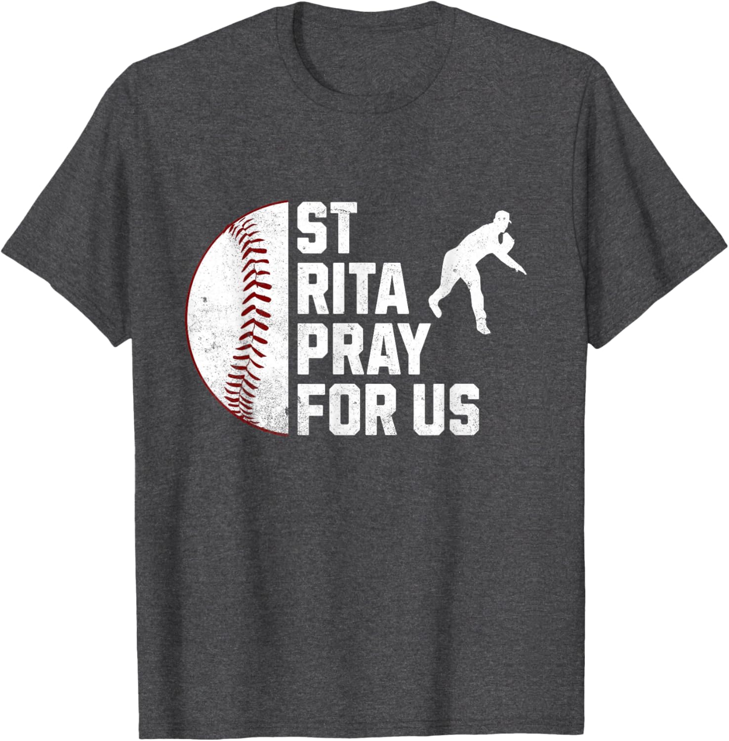 St Rita of Cascia Baseball Pitcher Patron Saint T-Shirt for Prayer Warriors - 6