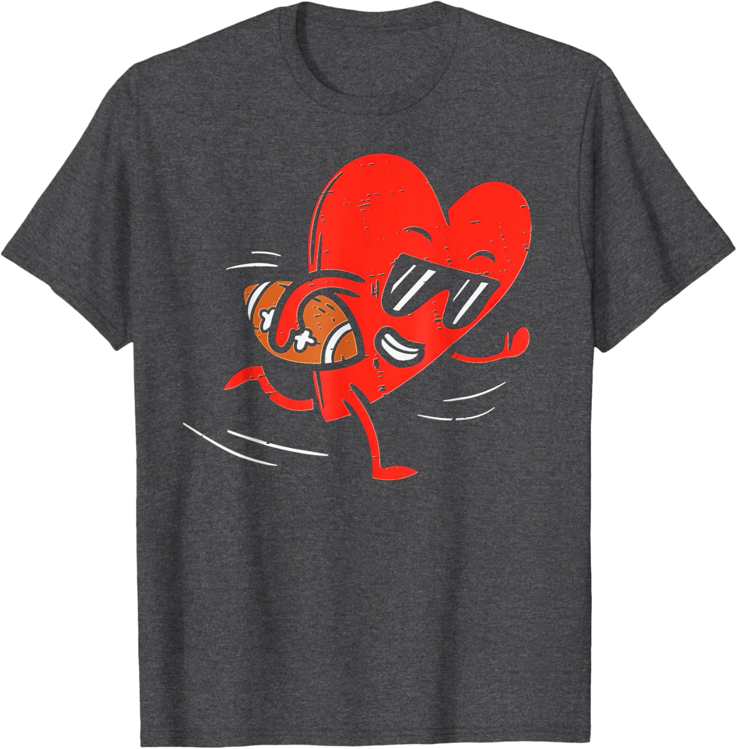 Heart Football Valentines Day T-Shirt for Boys - Perfect Sports Gift - 7
