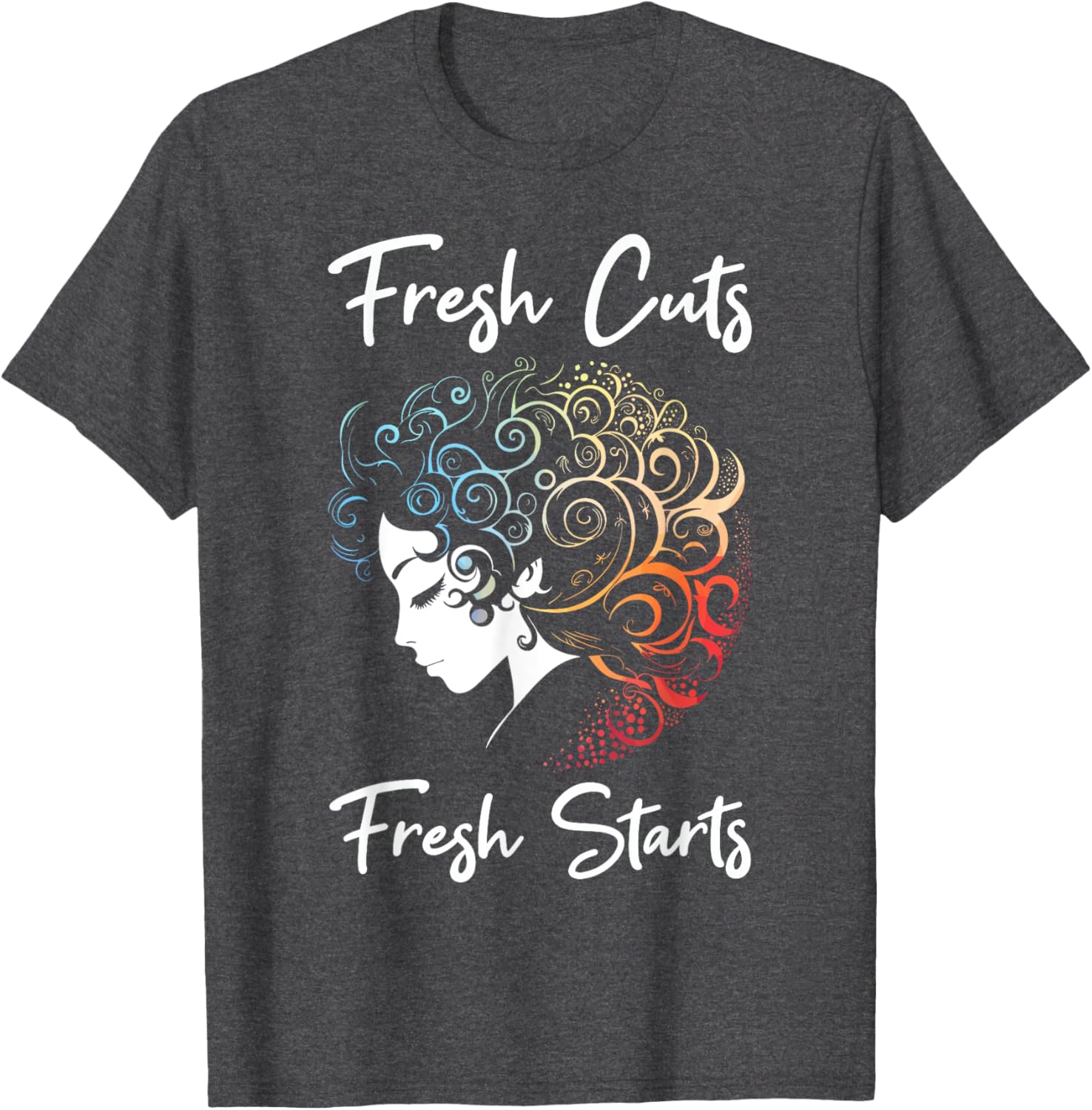 Stylish Hair Stylist Fresh Cuts T-Shirt for Barbers and Salon Professionals - 7