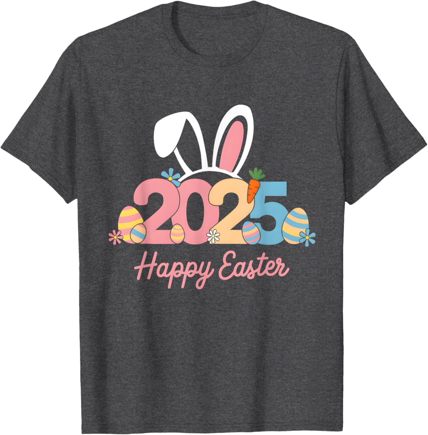 Happy Easter Squad Family T-Shirt 2025 Cute Easter Bunny Design - 15