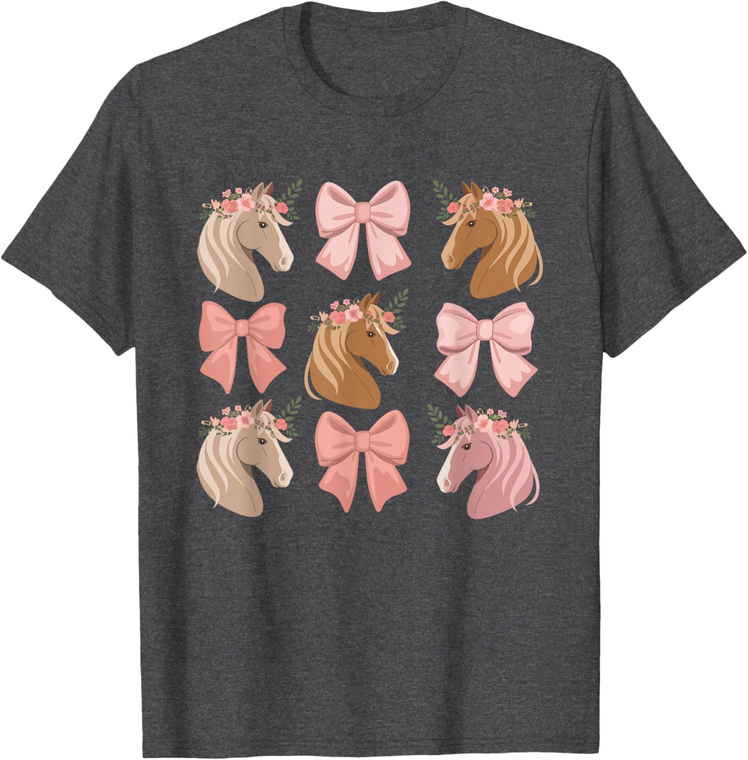 Coquette Wild Flowers Horse Lover T-Shirt for Equestrian Enthusiasts - 3