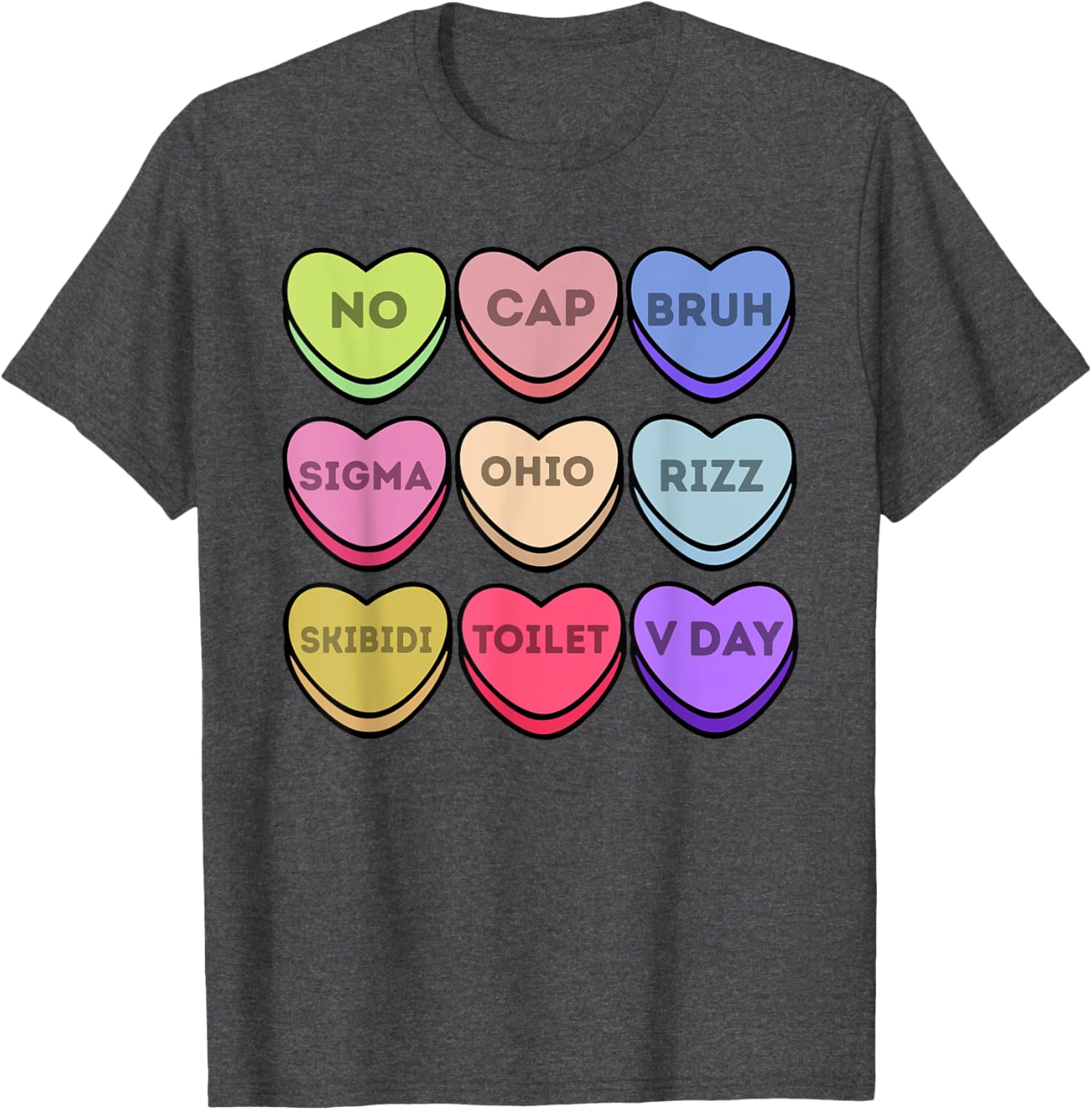 Rizz Valentines Candy Heart T-Shirt for Boys Fun Sigma Style No Cap - 22