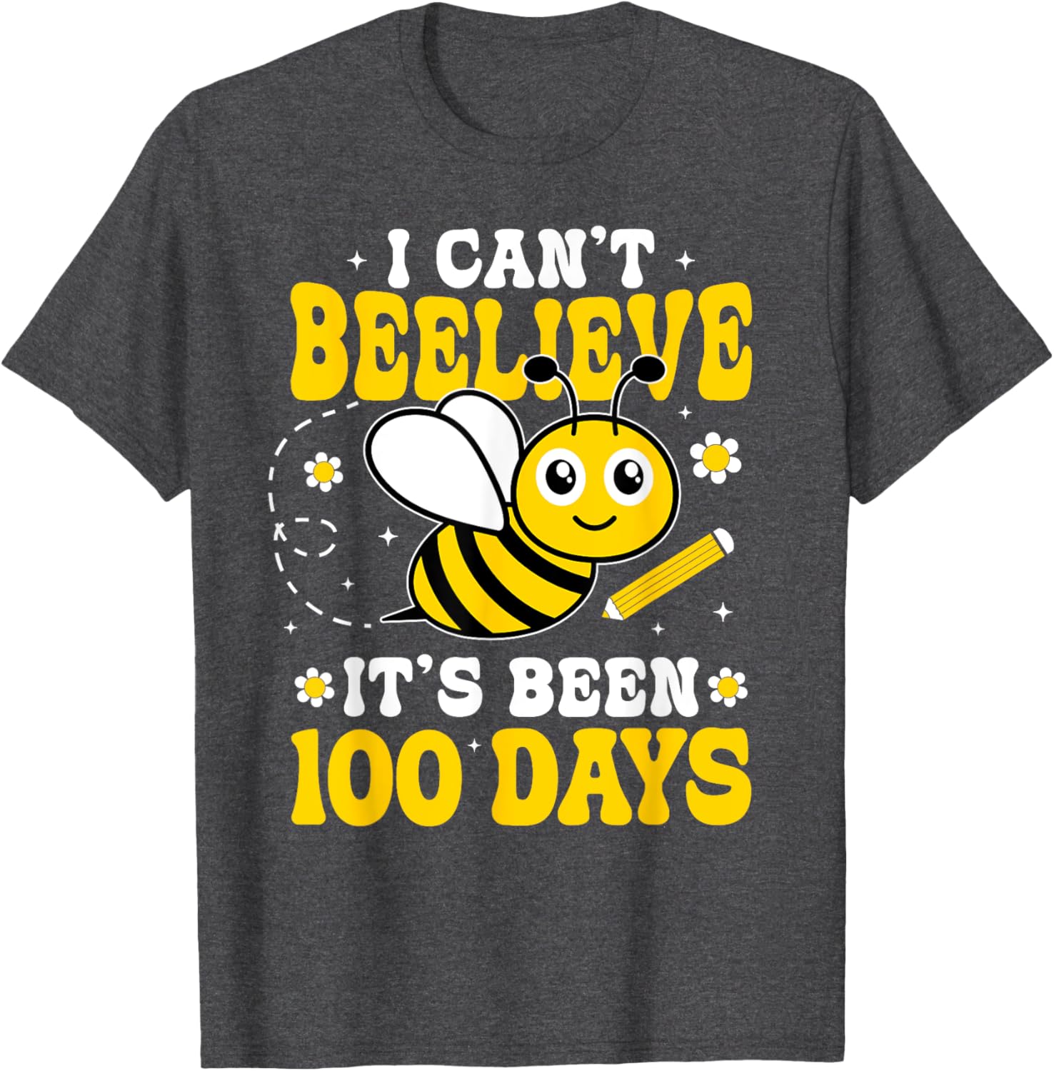 Cute Bee 100 Days of School T-Shirt for Kids Fun School Celebration - 9
