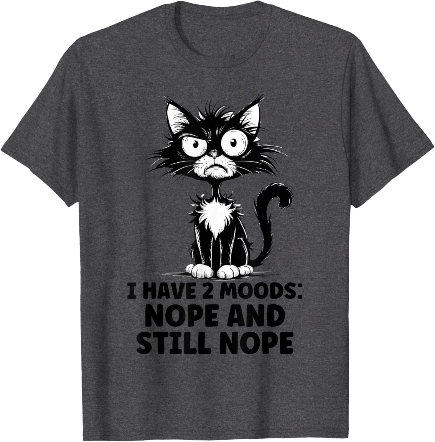 Funny Angry Stressed Cat Meme T-Shirt for Cat Lovers of All Ages - 19