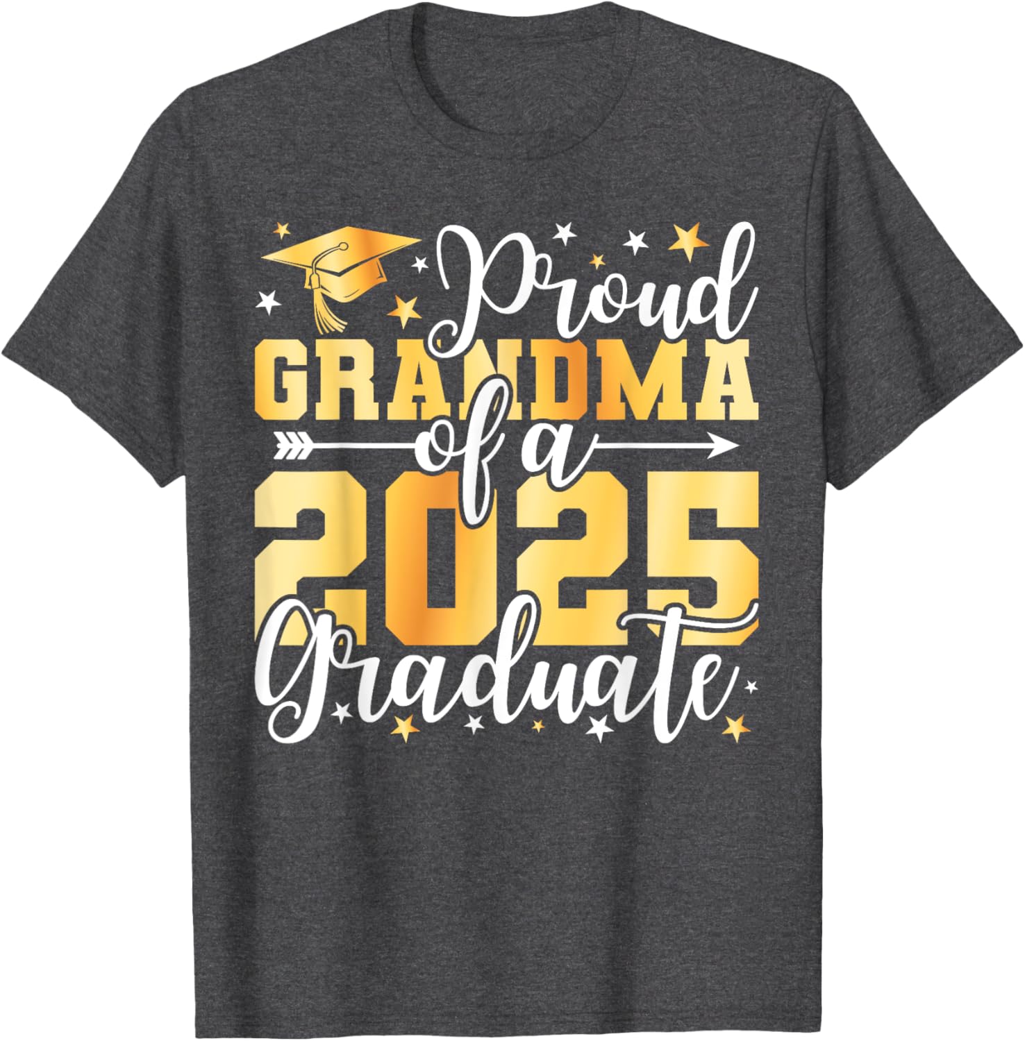Proud Grandma of 2025 Graduate T-Shirt for Graduation Celebrations - 7