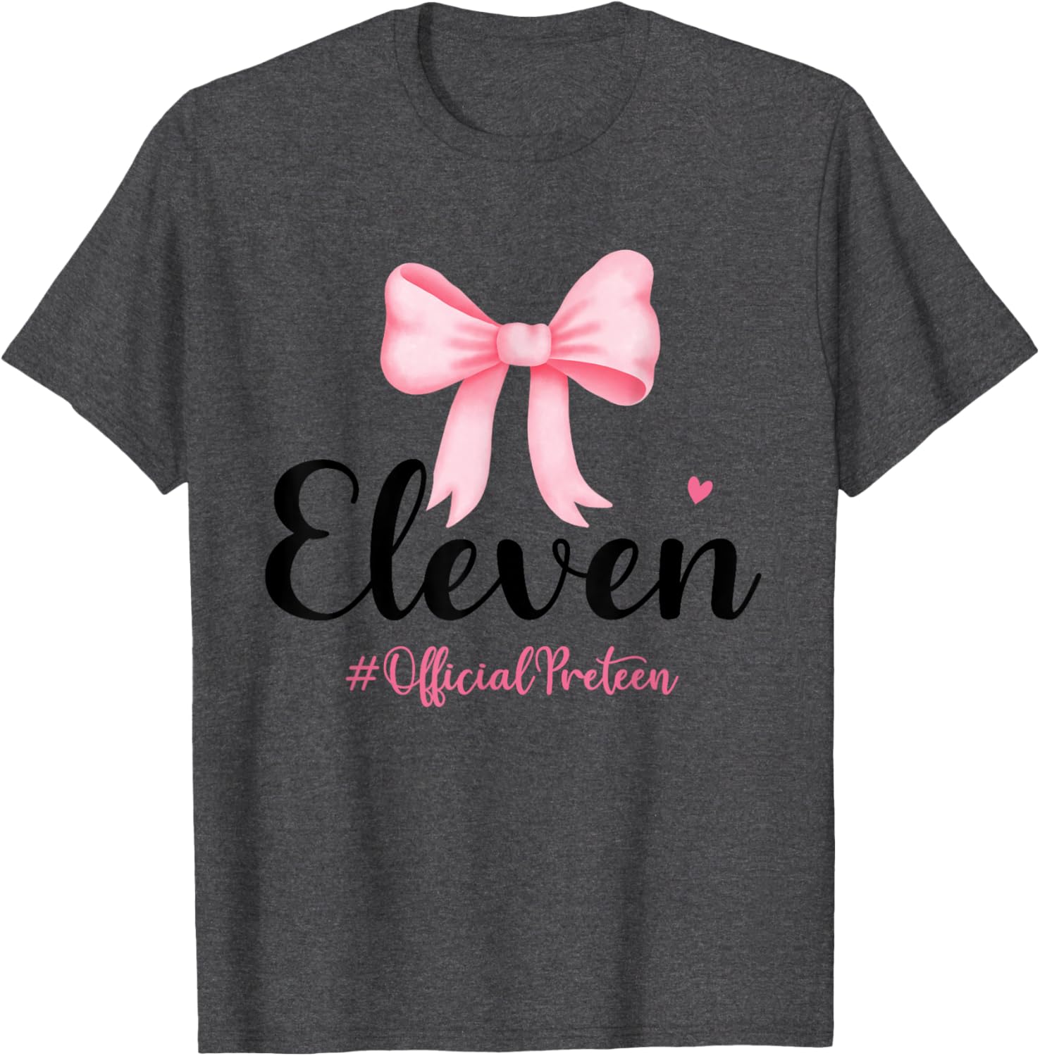 Birthday Girl Pink Coquette Bow T-Shirt for 11 Year Olds Aesthetic Style - 6