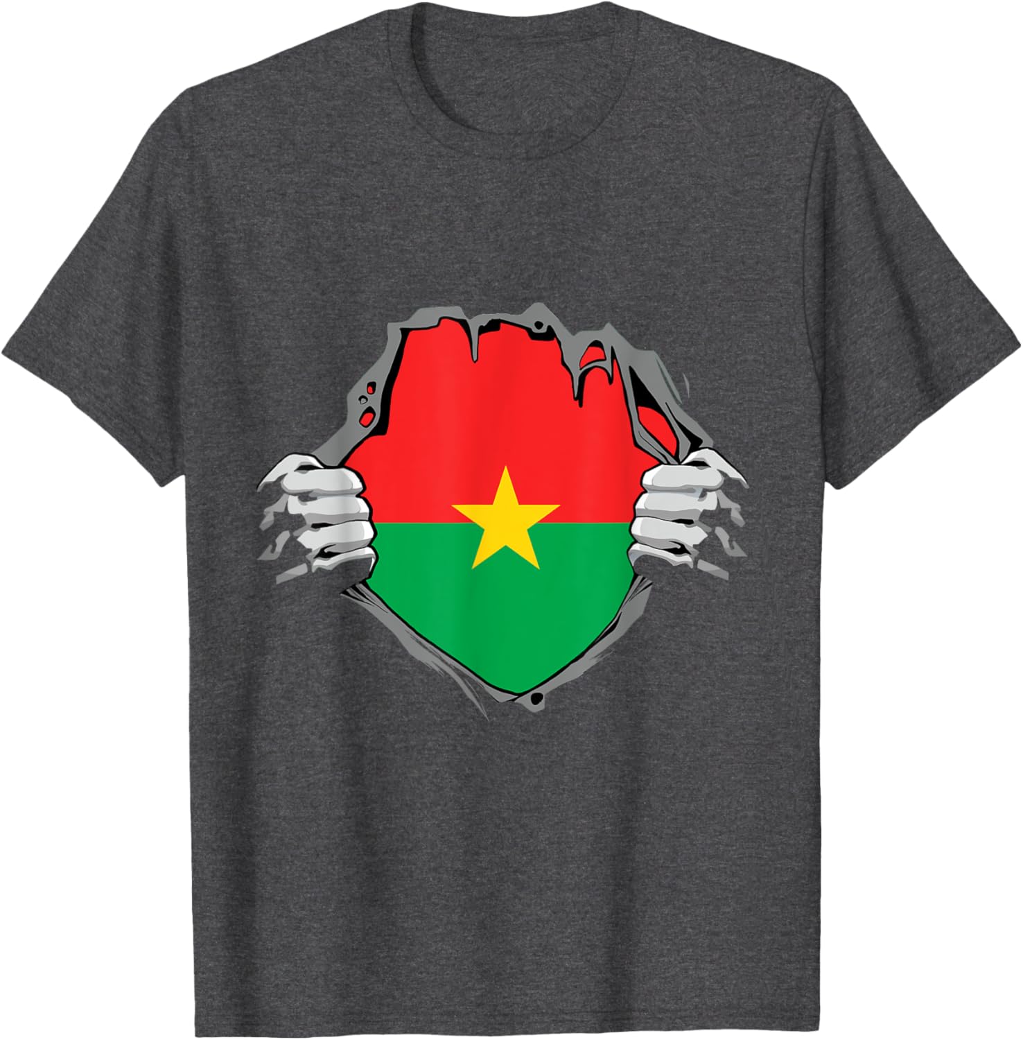 Burkina Faso Heartbeat EKG Pulse T-Shirt for Proud Burkina Fasoans - 19