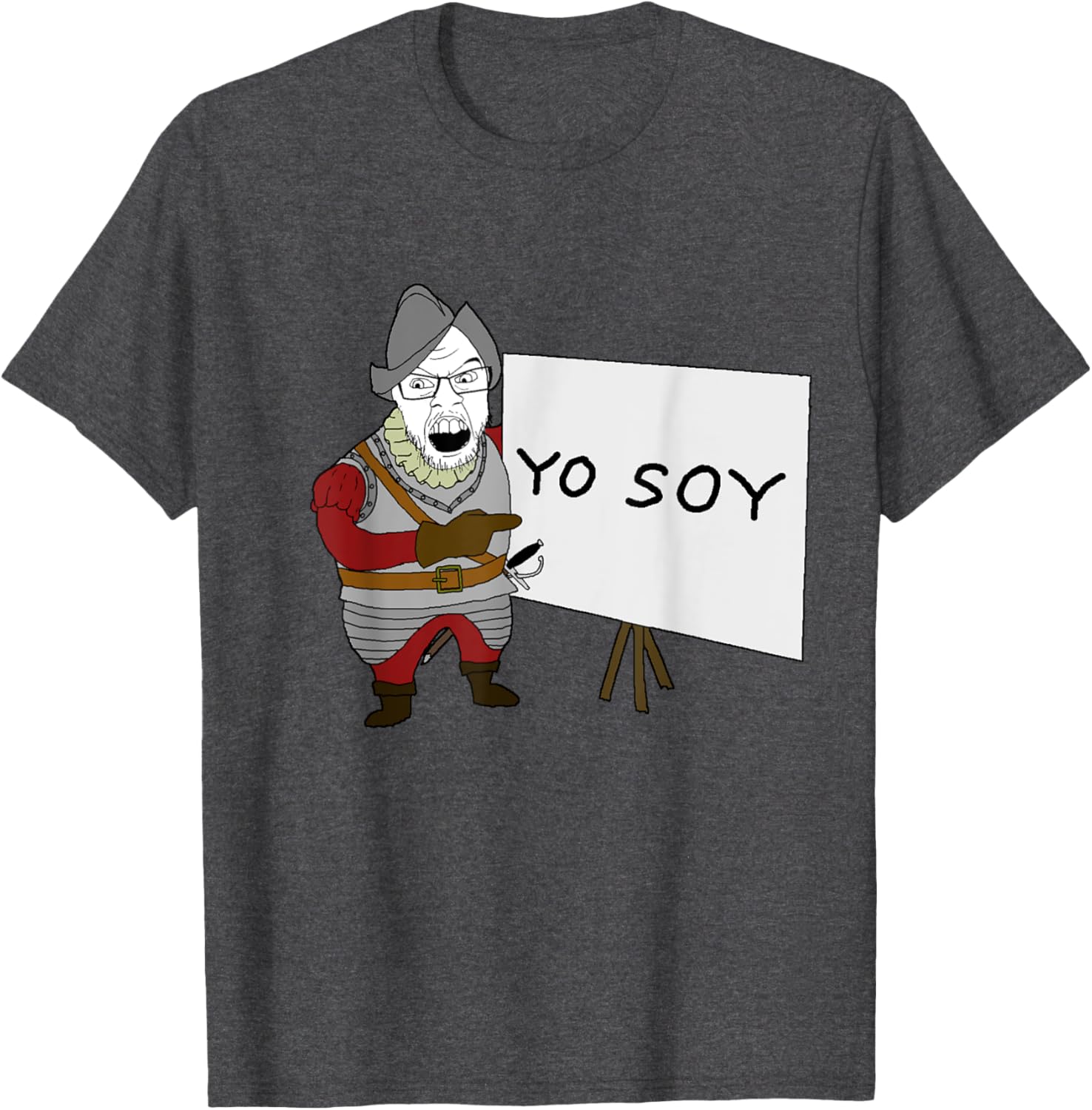 Soyjak Conquistador Wojak Soyboy T-Shirt for Spanish Teachers - 26