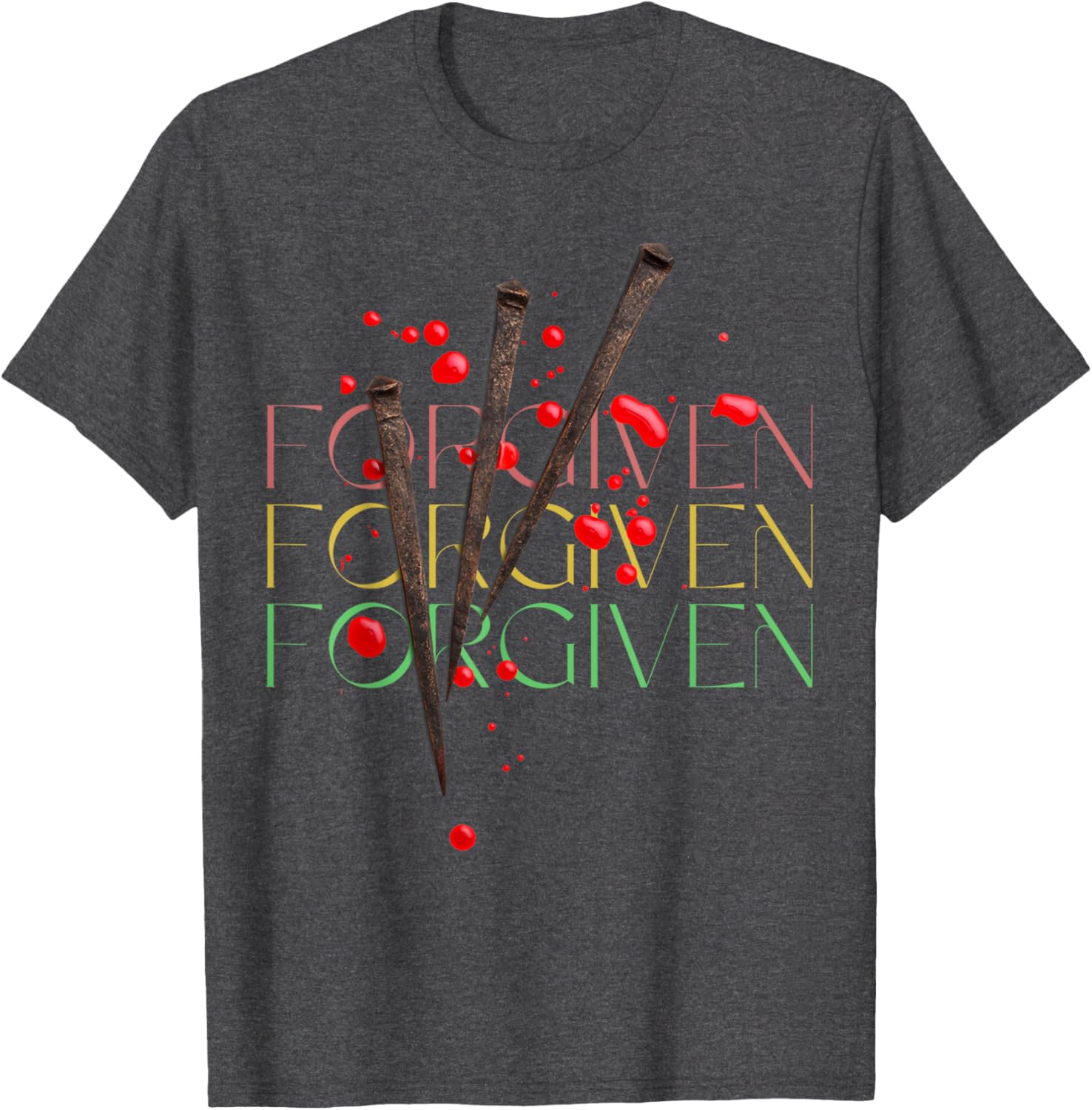 Forgiven Love Jesus T-Shirt Faith Graphic Tee for Christians - 22