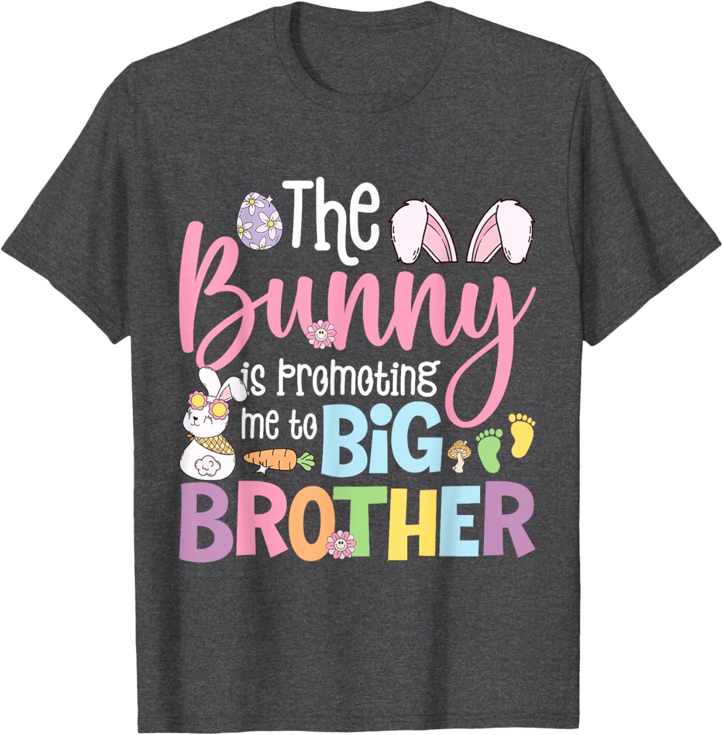 Big Brother Easter Bunny Pregnancy Announcement T-Shirt for Expecting Moms - 8