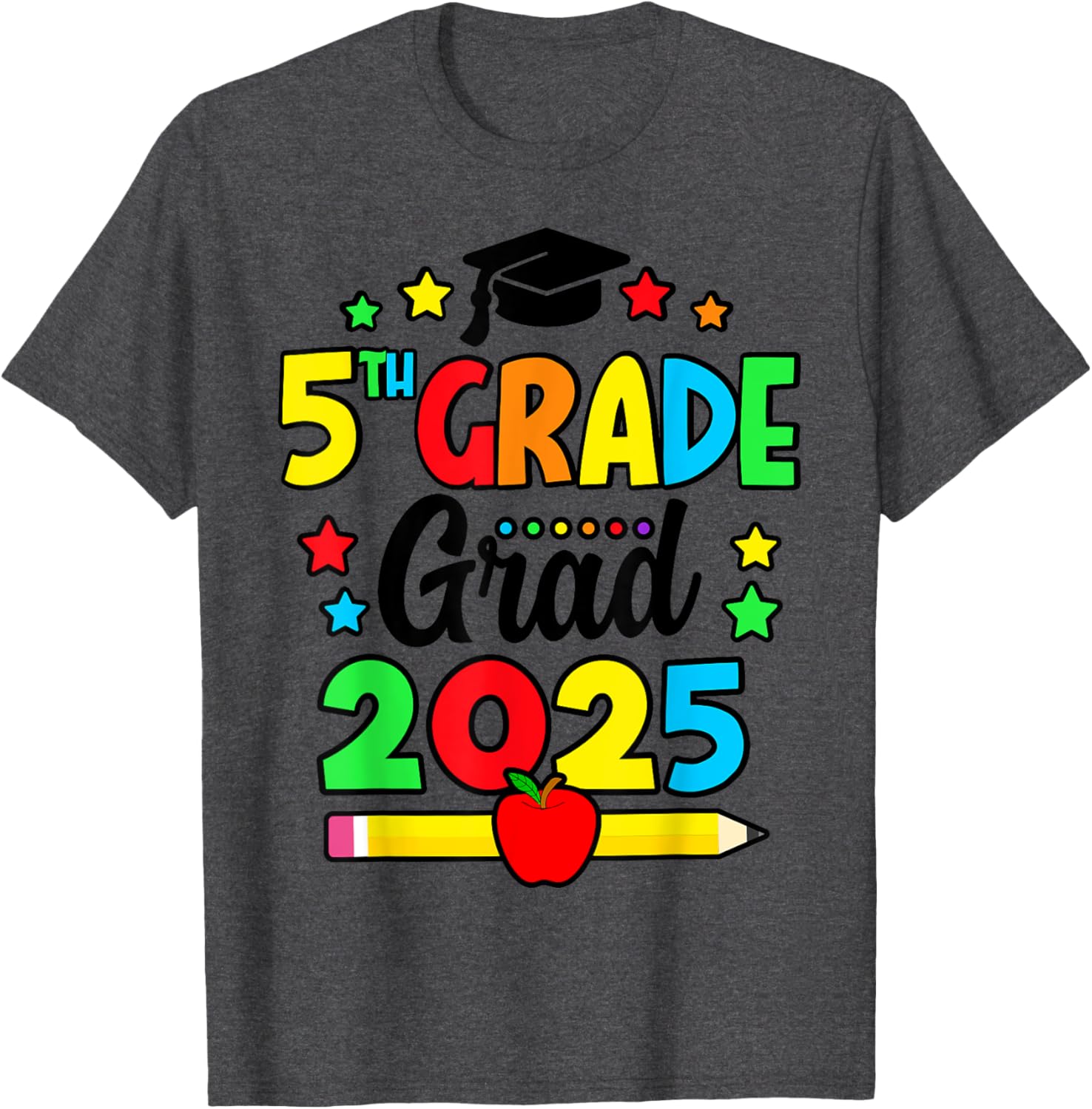 Fifth Grade Graduate 2025 T-Shirt for Elementary School Celebration - 1