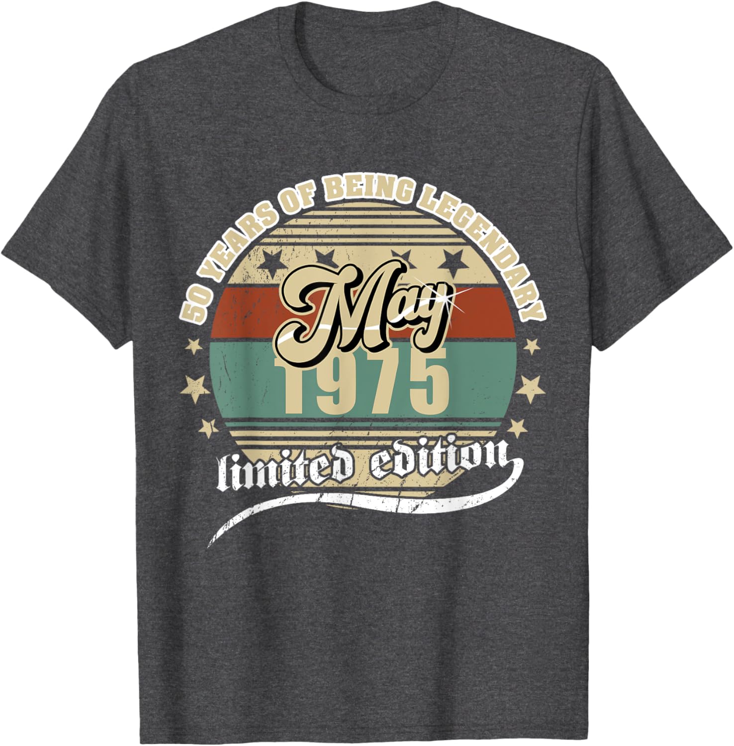 Vintage 50th Birthday May 1975 T-Shirt for Legendary Celebration - 18