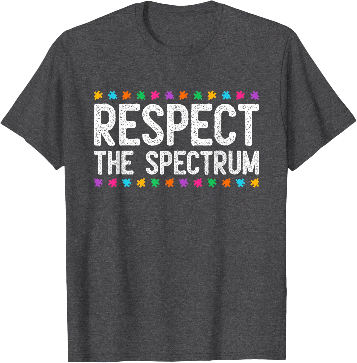 Respect The Spectrum Autism Awareness Puzzle Piece Warrior T-Shirt - 9