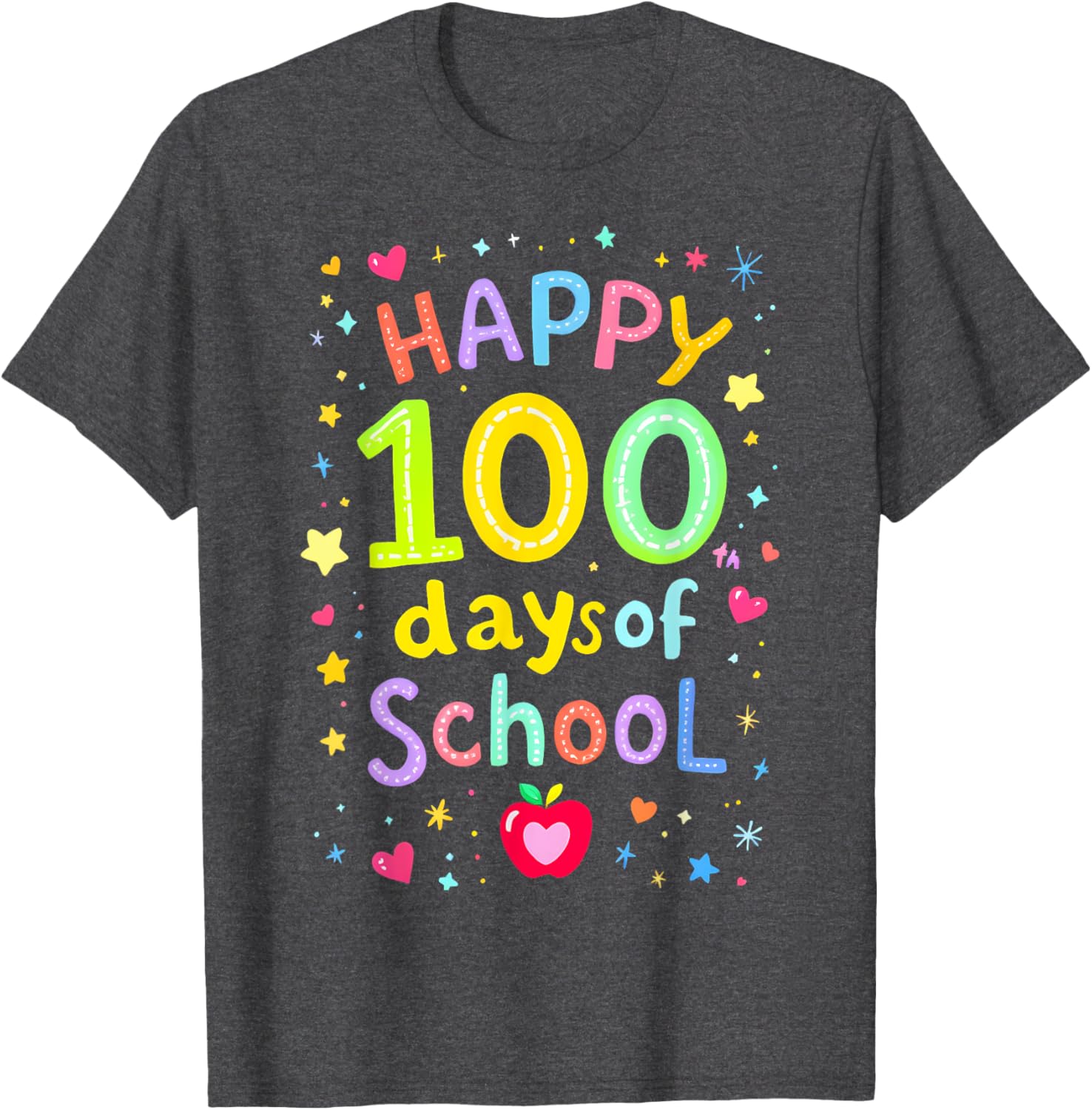 Happy 100 Days of School T-Shirt for Teachers and Students - 2