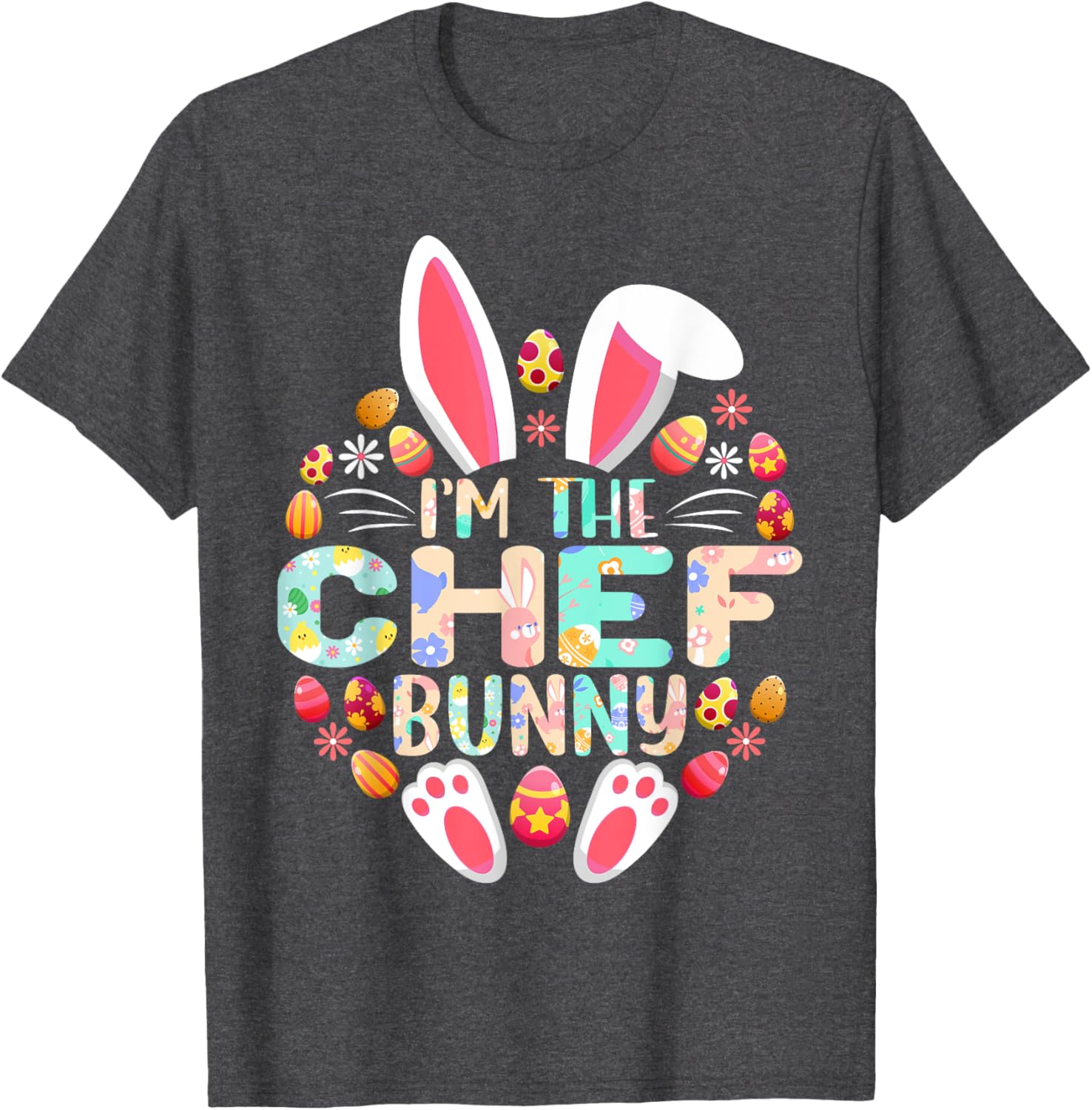 Funny Easter Family Matching T-Shirt I'm The Chef Bunny Design - 7