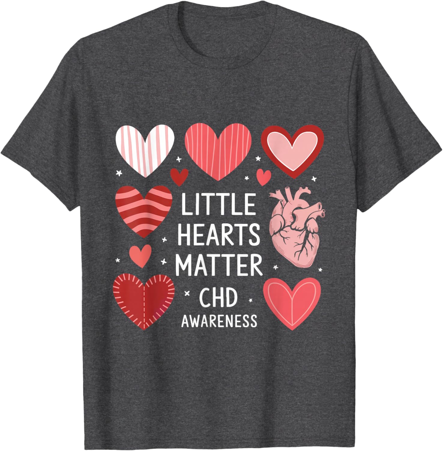 Heart Anatomy Valentine T-Shirt for CHD Awareness - Love with Purpose - 5