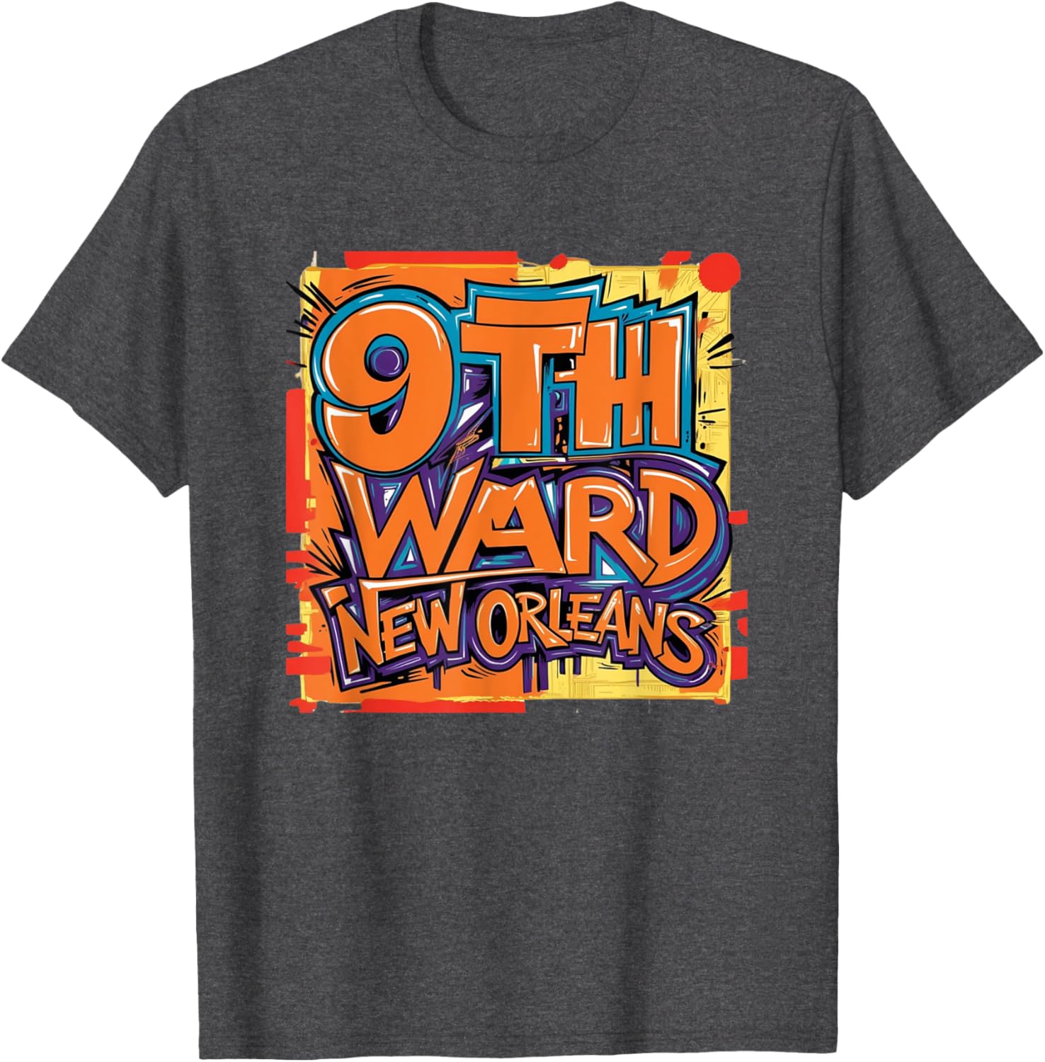 9th Ward Graffiti Art T-Shirt New Orleans Unique Style Clothing - 7