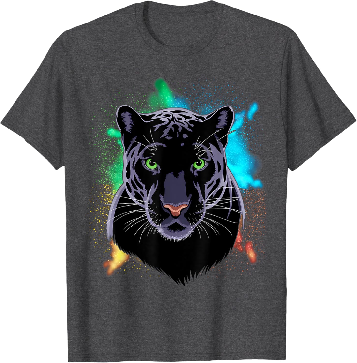 Beautiful Black Panther T-Shirt with Stunning Green Eyes for Animal Lovers - 6