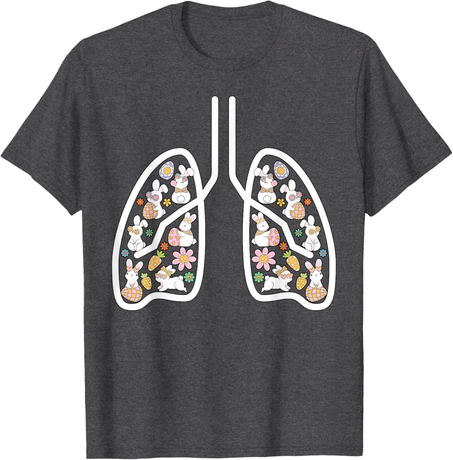 Respiratory Therapist Easter Lungs Nurse T-Shirt for Pulmonologists - 8