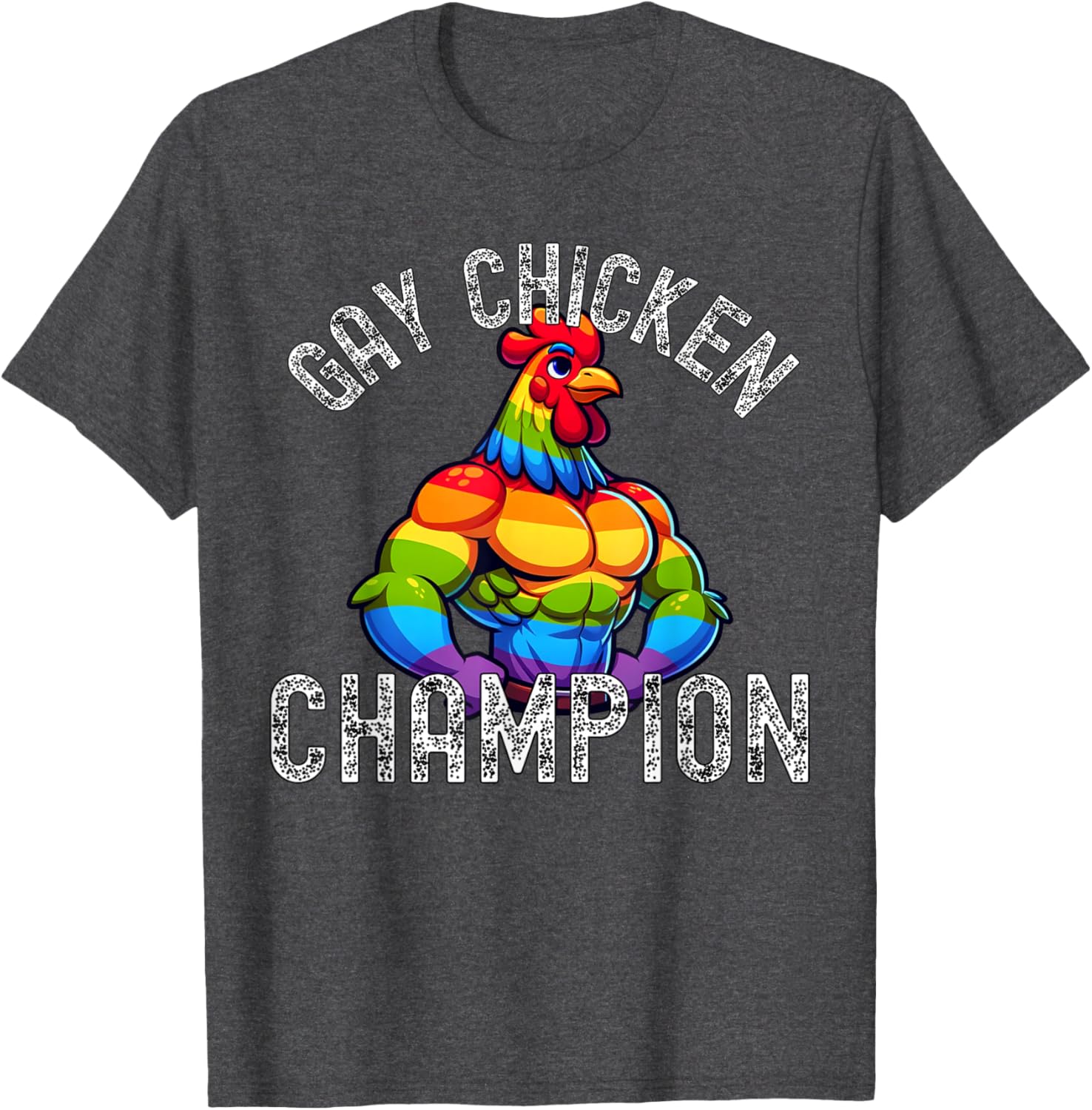 Gay Chicken Champion T-Shirt Fun Pride Apparel for LGBTQ+ Enthusiasts - 20