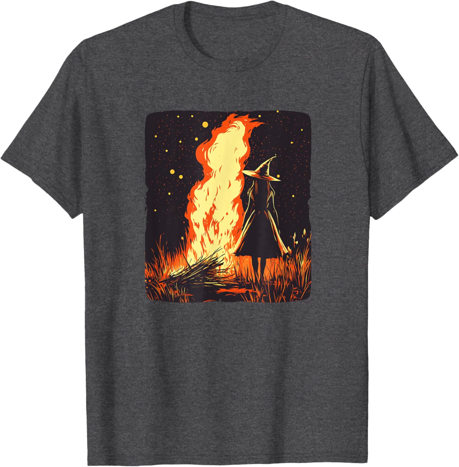 Spellbinding Witch and Bonfire Magic T-Shirt for Enchanting Nights - 9