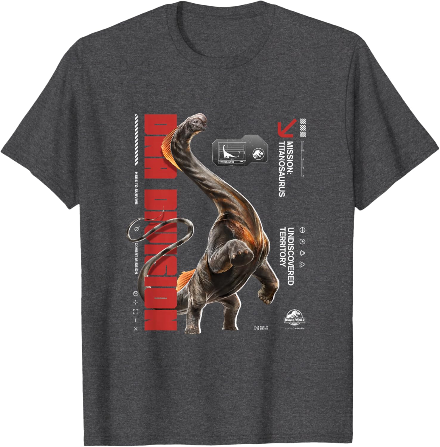 Jurassic World Rebirth Titanosaurus DNA Division T-Shirt for Dino Fans - 11