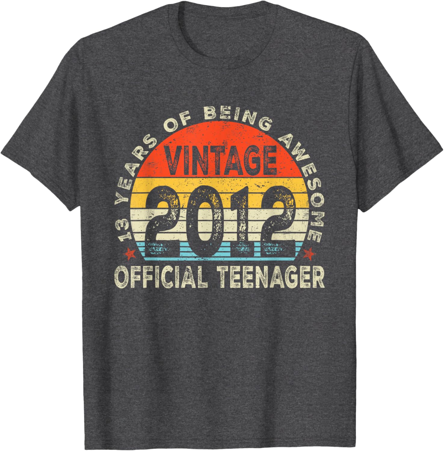 Vintage 2012 13th Birthday T-Shirt for Teens - Fun Gift Idea - 16