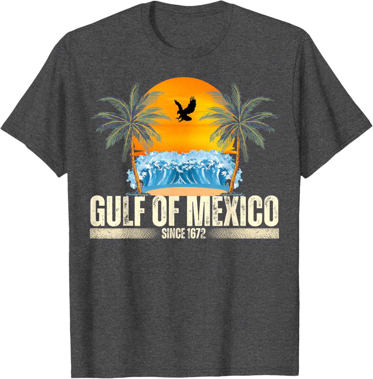 Vintage Gulf of Mexico Beach T-Shirt Since 1672 Retro Style Clothing - 9