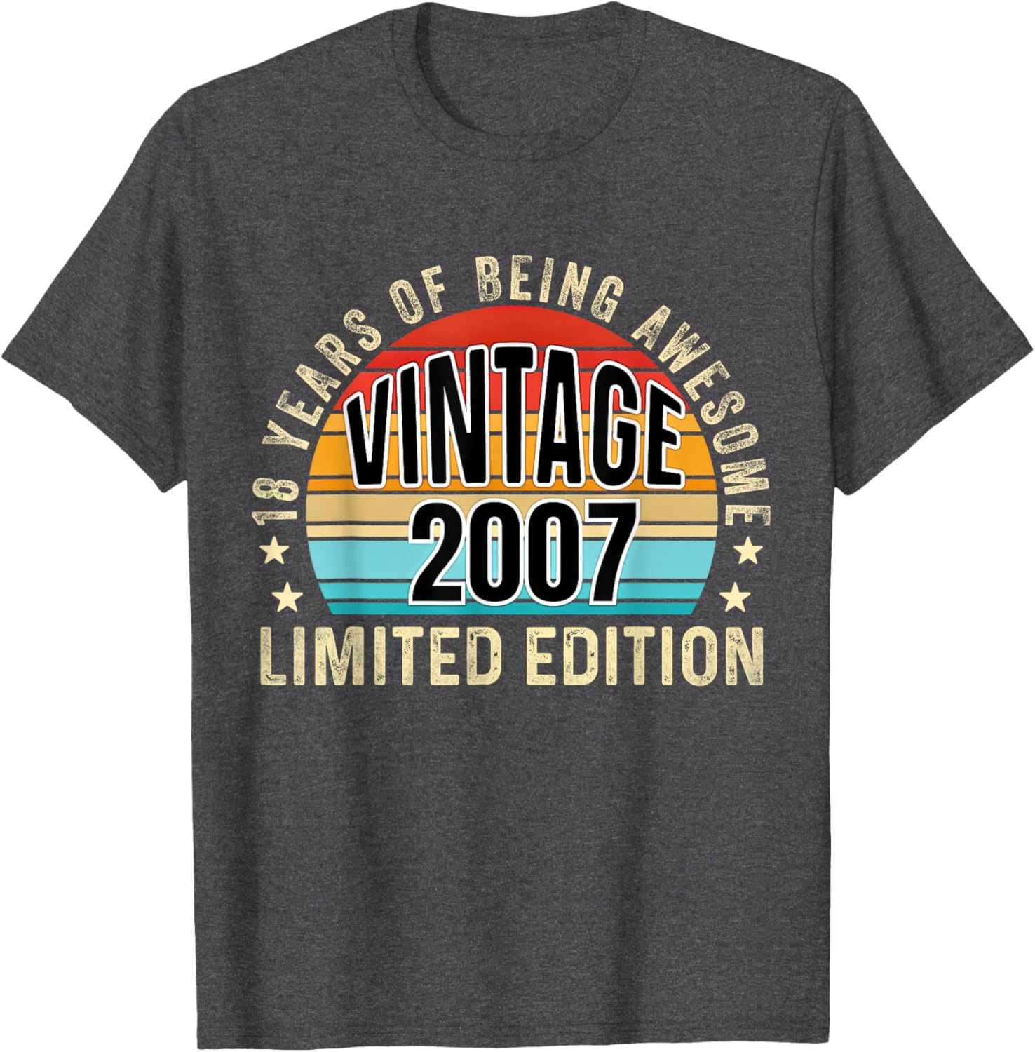 Vintage 2007 Limited Edition 18th Birthday T-Shirt for Celebrations - 6