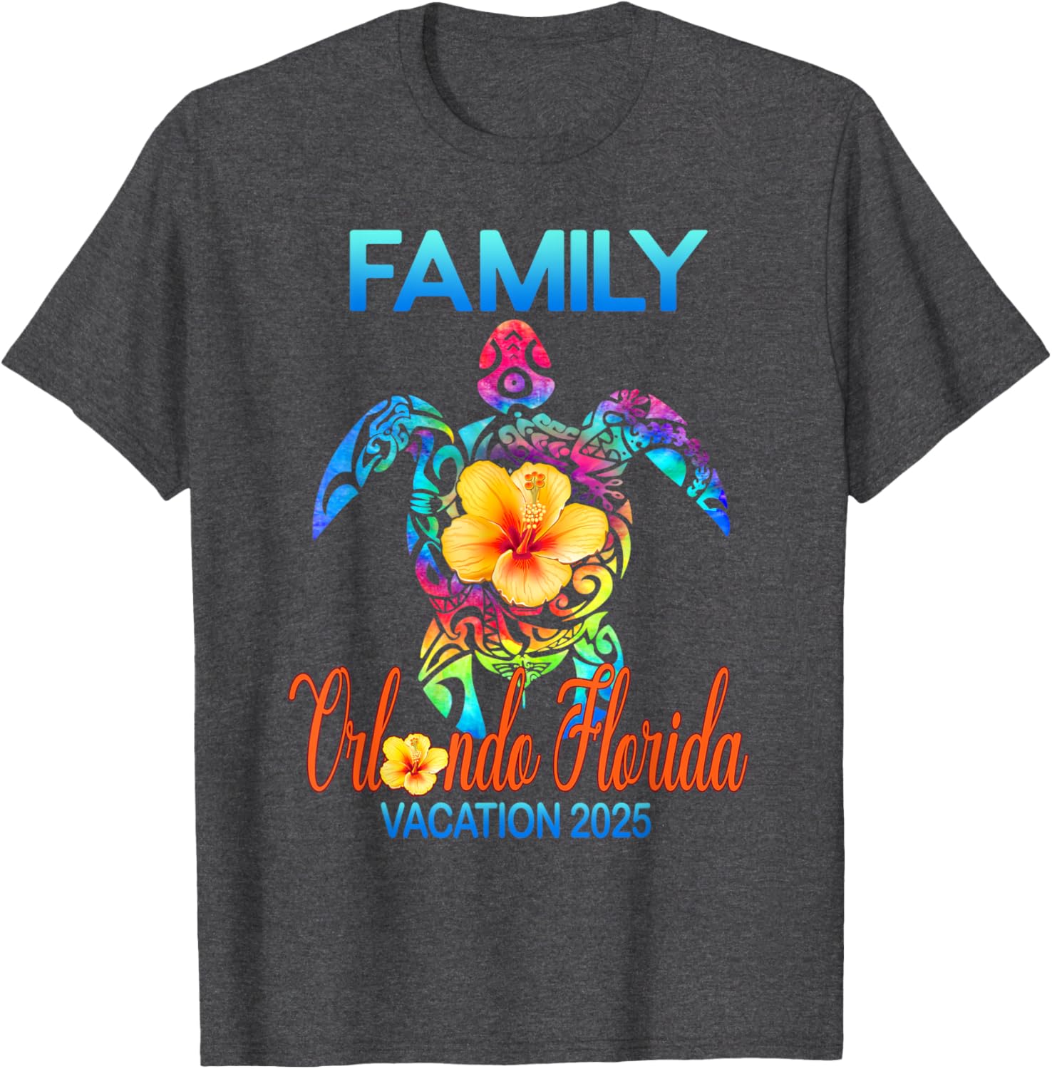 Family Orlando Florida Vacay 2025 Tie Dye T-Shirt for Fun Adventures - 1
