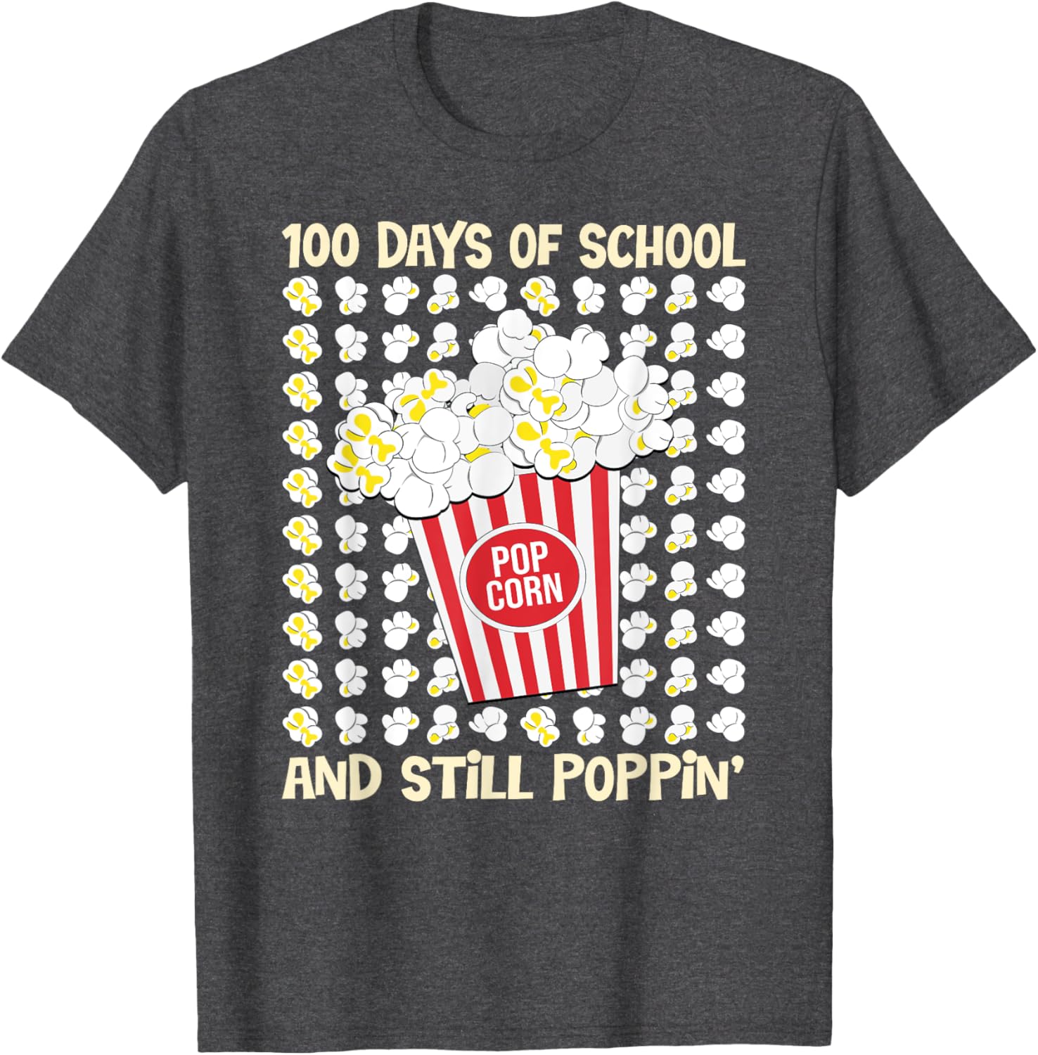 100 Days of School Loving Popcorn T-Shirt for Kids and Adults - 17