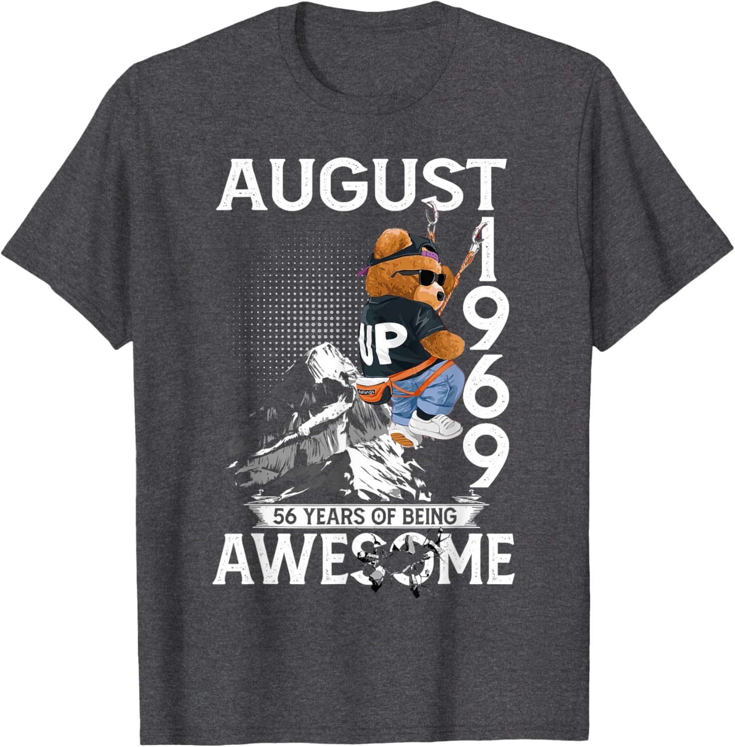 56th Birthday Bear Legends August 1969 T-Shirt for Men Gifts - 28