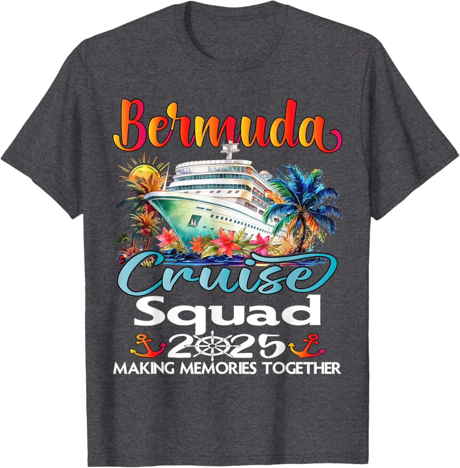 Bermuda Cruise Squad 2025 Family T-Shirt for Fun Adventures at Sea - 20