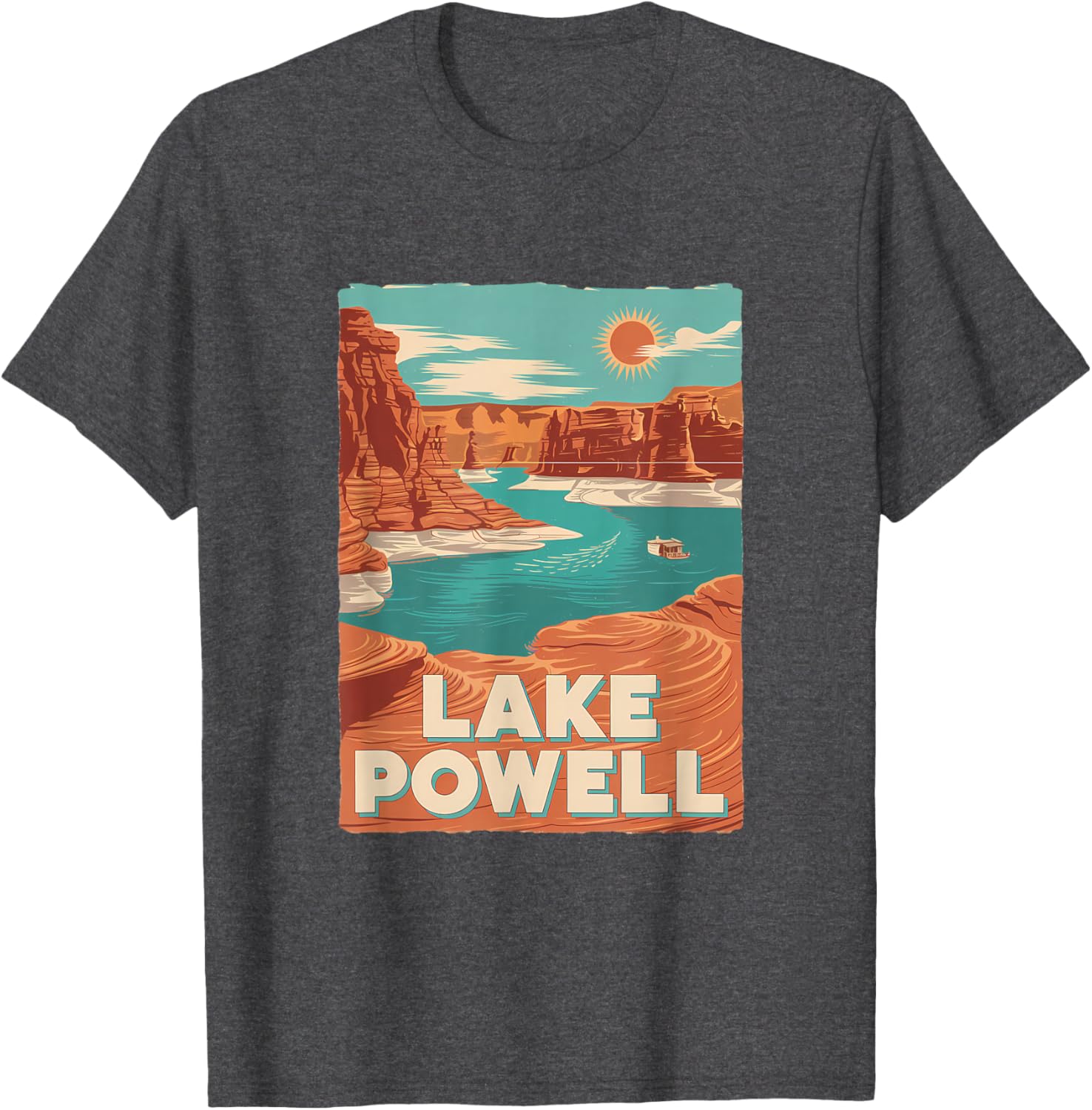 Lake Powell Vintage Canyon Sun Adventure T-Shirt for Outdoor Lovers - 22