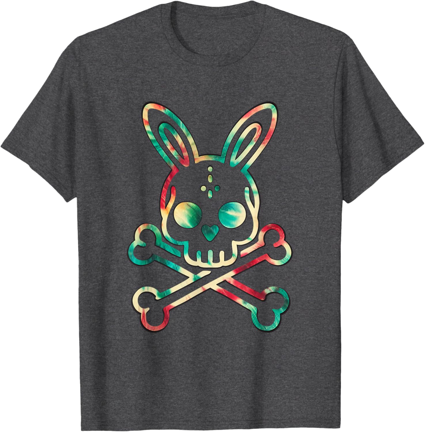 Tie Dye Bunny Skull Rabbit Skeleton Men’s T-Shirt for Unique Style - 3