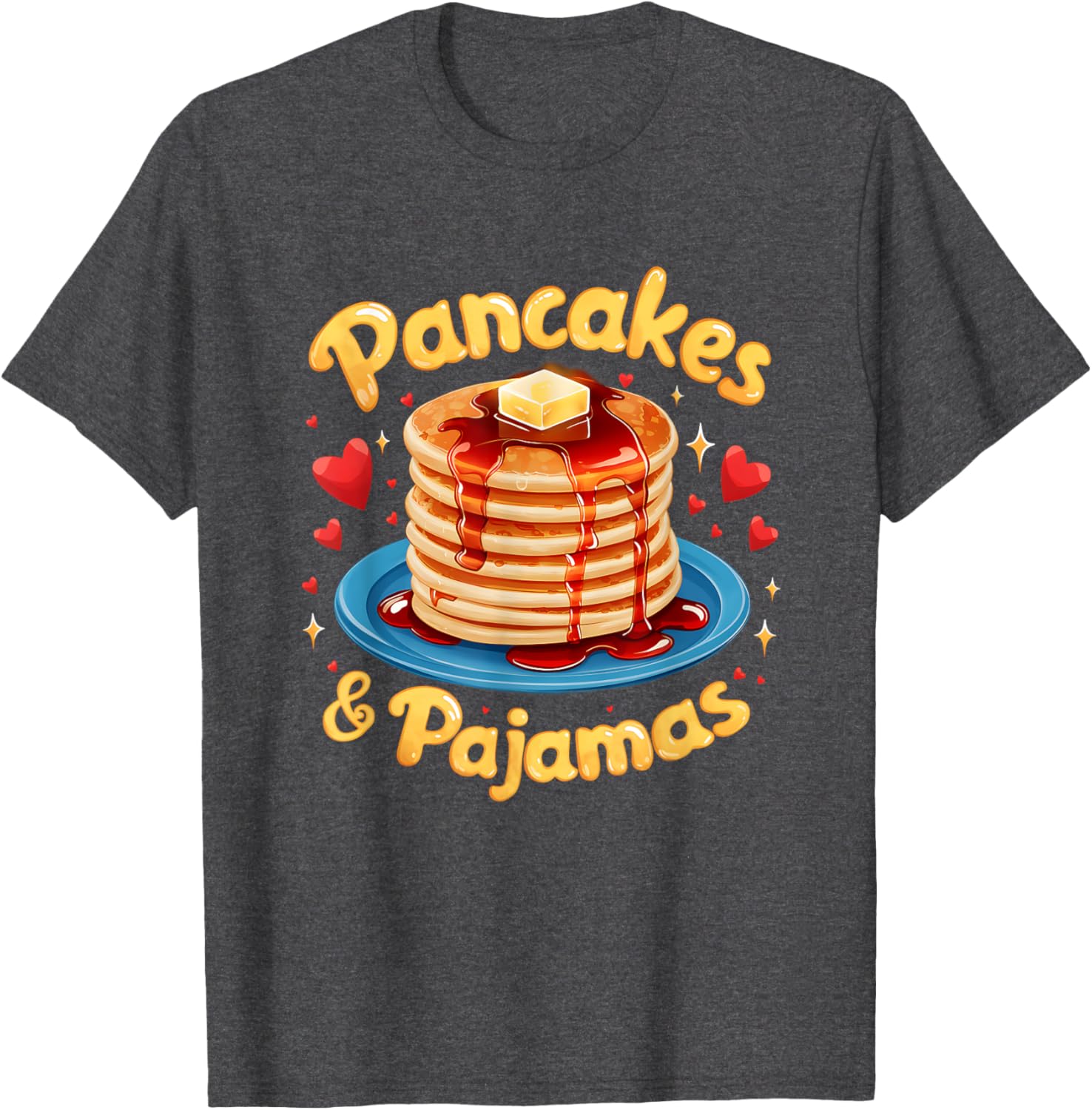 Adorable Pancakes And Pajamas Breakfast Fun Friends T-Shirt for Foodies - 3