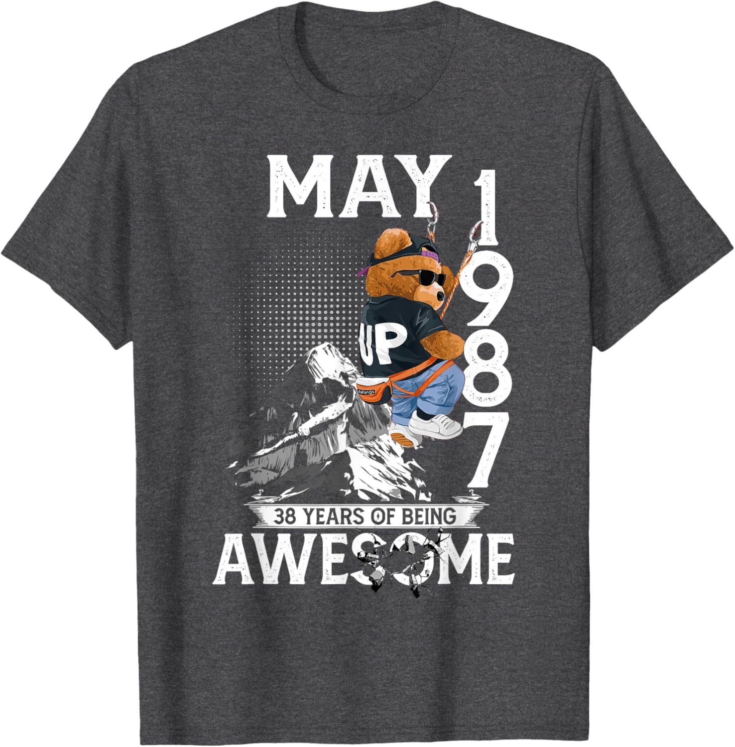 38th Birthday Bear Legends May 1987 T-Shirt for Men Casual Wear - 17