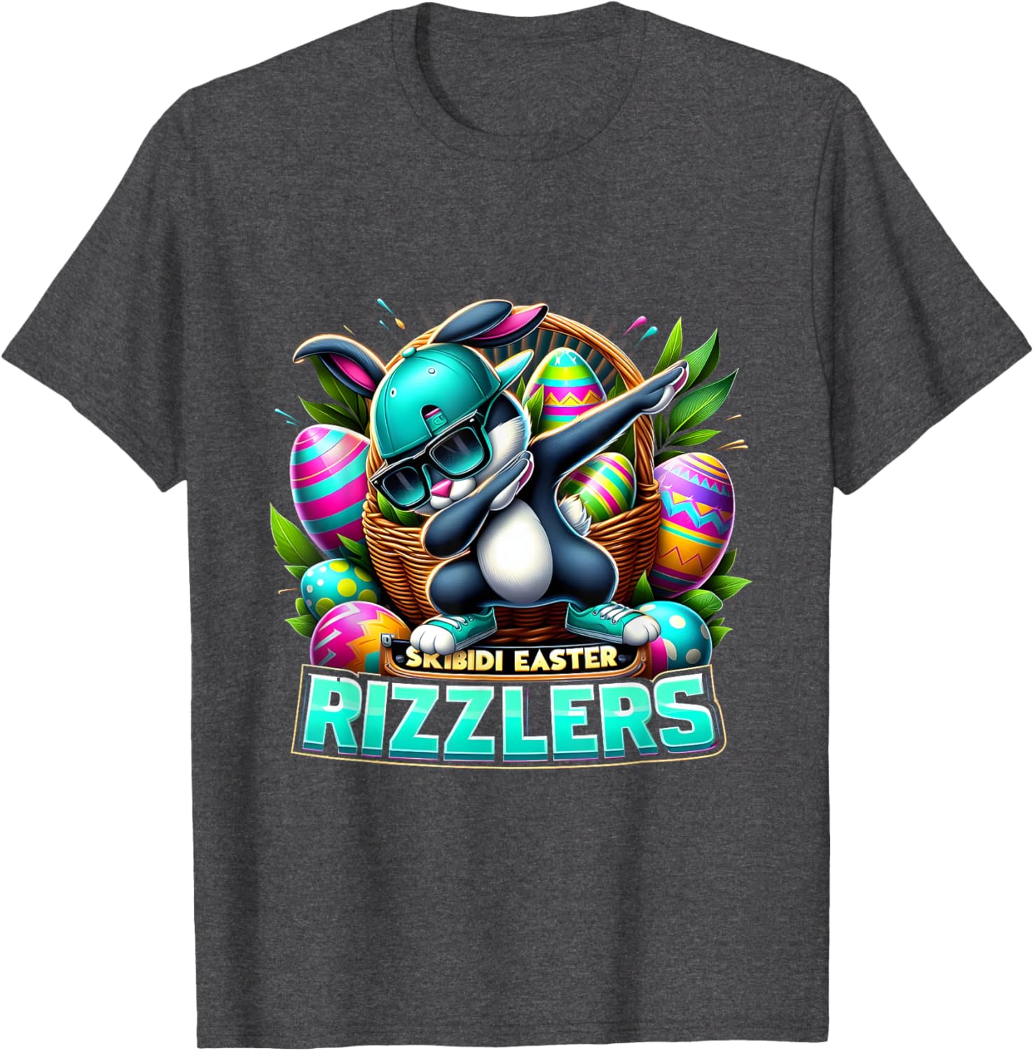 Funny Easter T-Shirt for Men Rizzler Skibidi Humor Apparel - 11