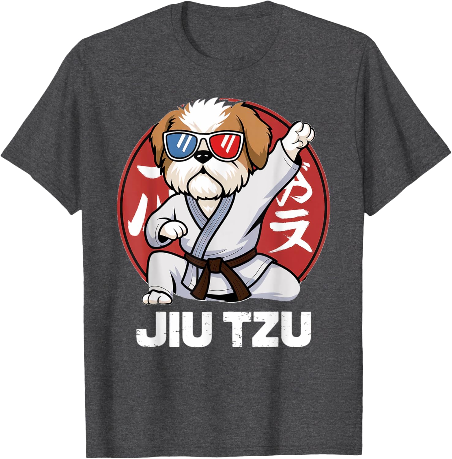 Cute Shih Tzu Jitsu T-Shirt - Funny Kawaii Anime Jiu Jitsu Love Tee - 12