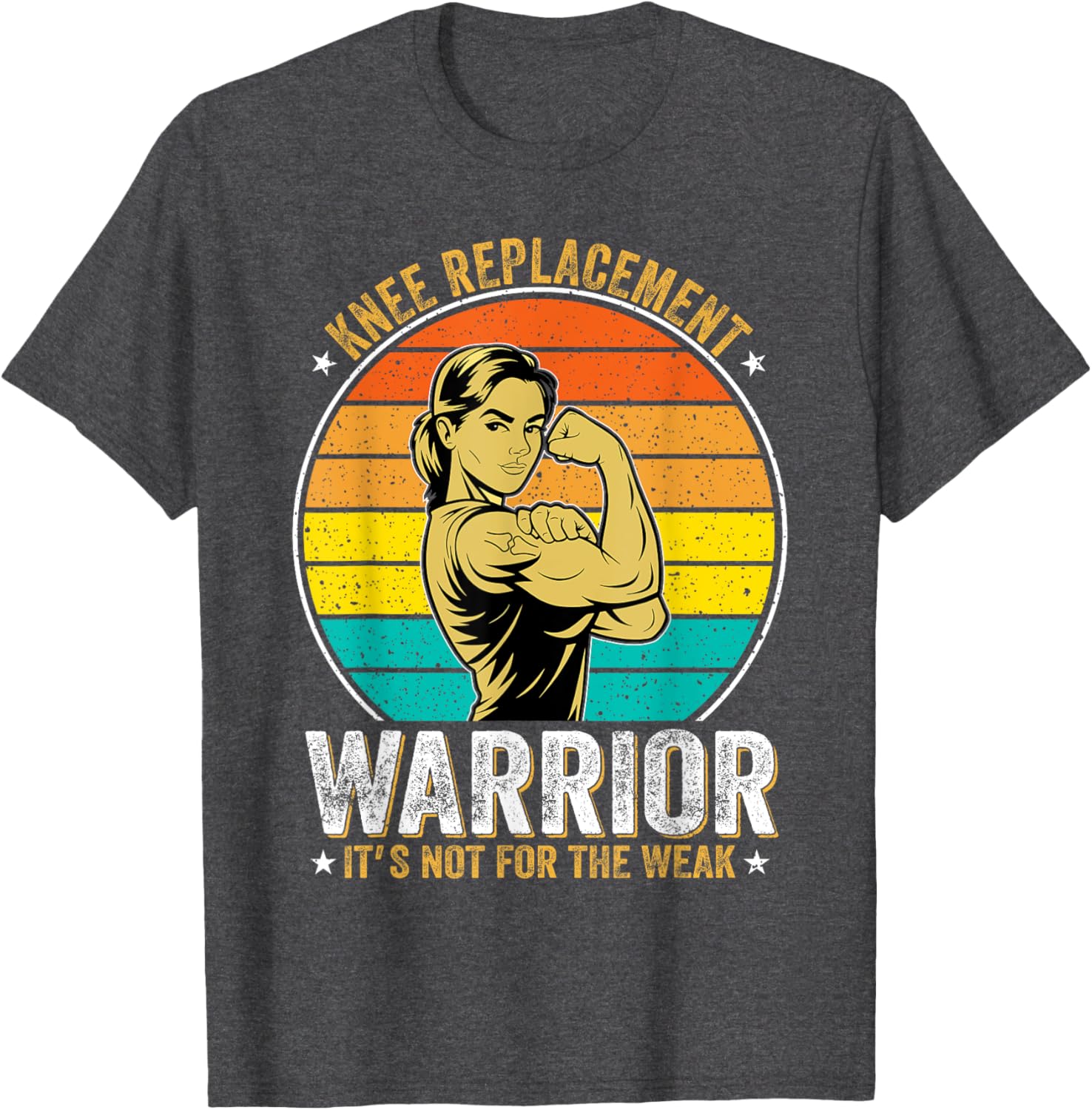Knee Replacement Warrior Strong Women T-Shirt Empowering Apparel - 5