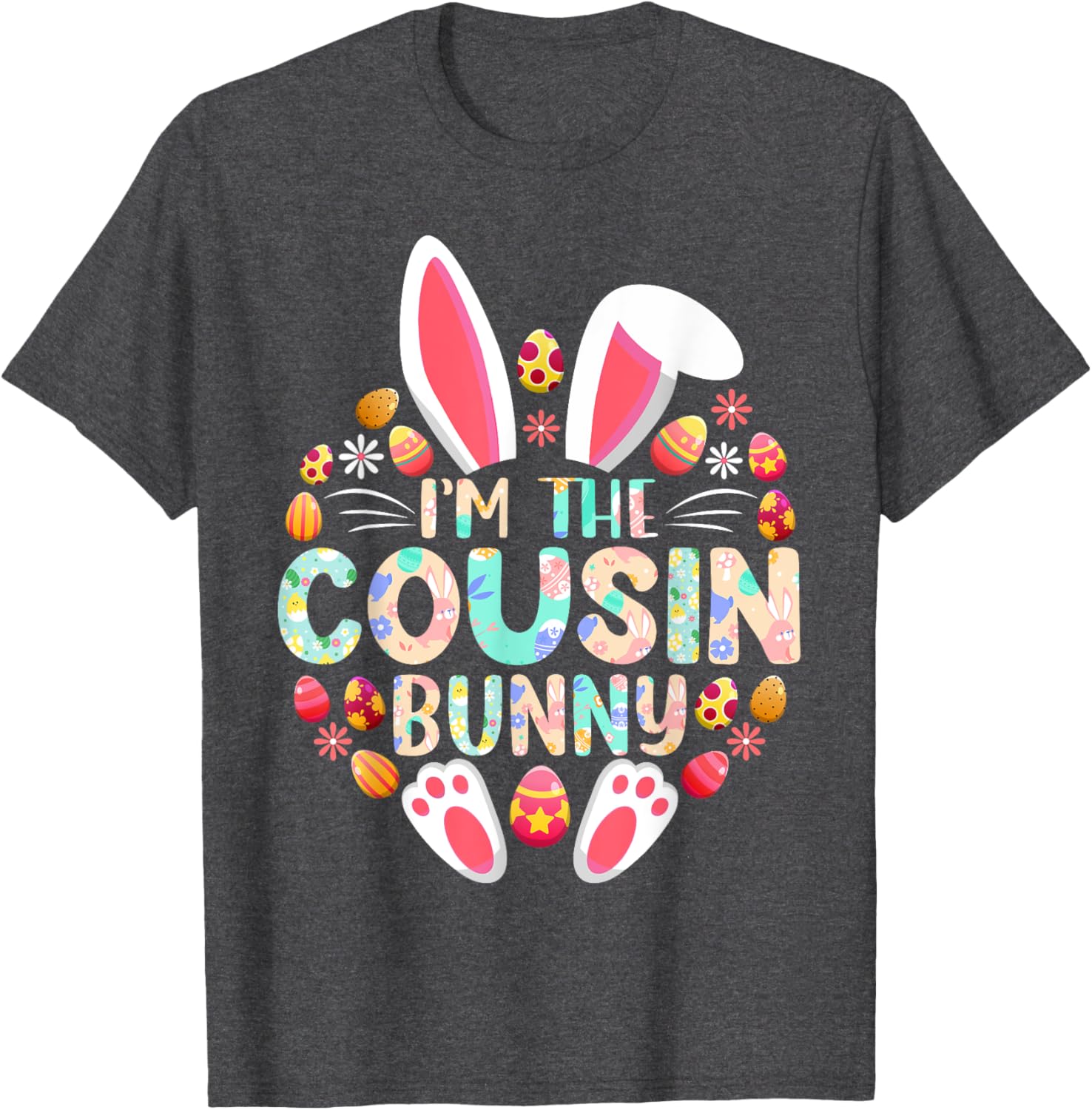 Funny Easter Bunny Family Matching T-Shirt for Cousins and Kids - 9