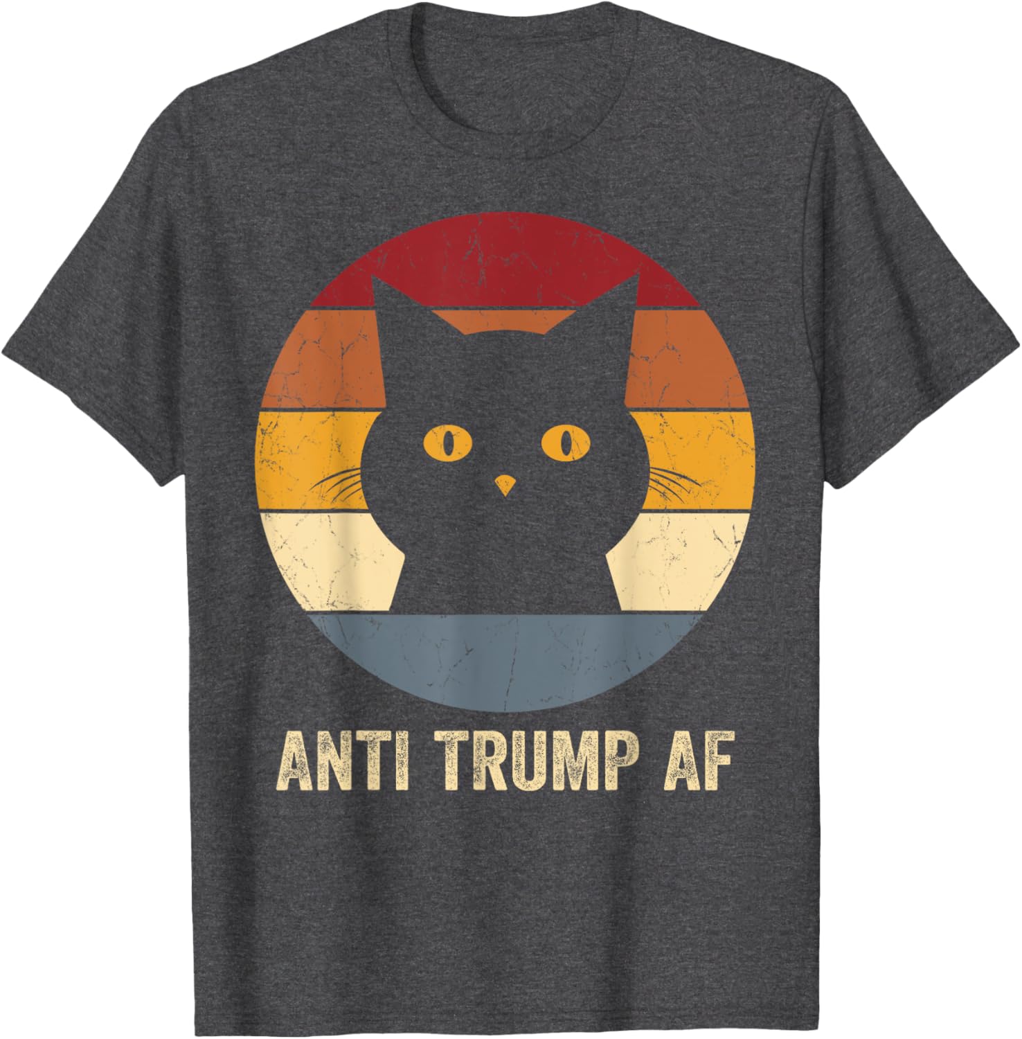 Funny Retro Anti Trump Cat T-Shirt for Cat Lovers and Activists - 5