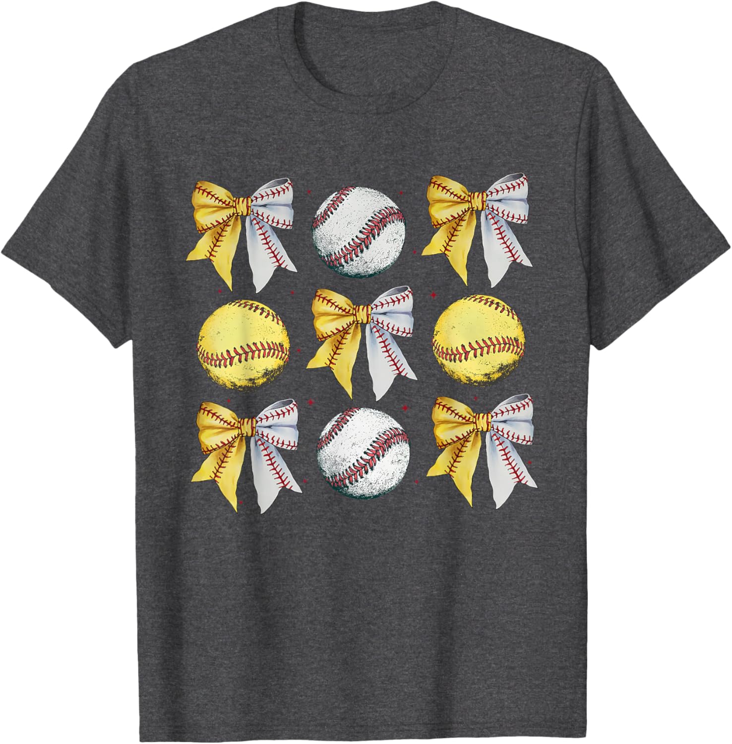 Coquette Bow Baseball Softball Game Day Mom T-Shirt for Women - 23