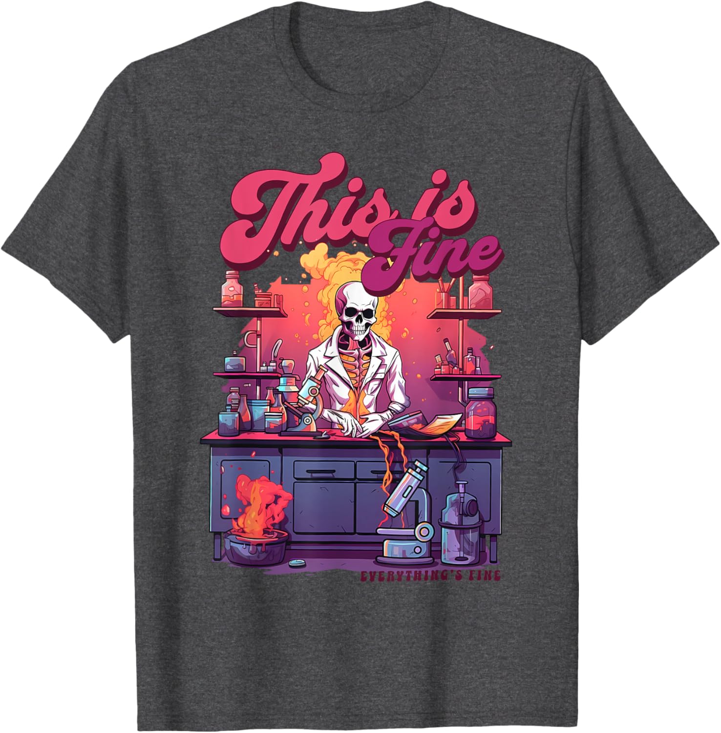 Funny Skeleton Microbiology Laboratory T-Shirt for Lab Techs - 6