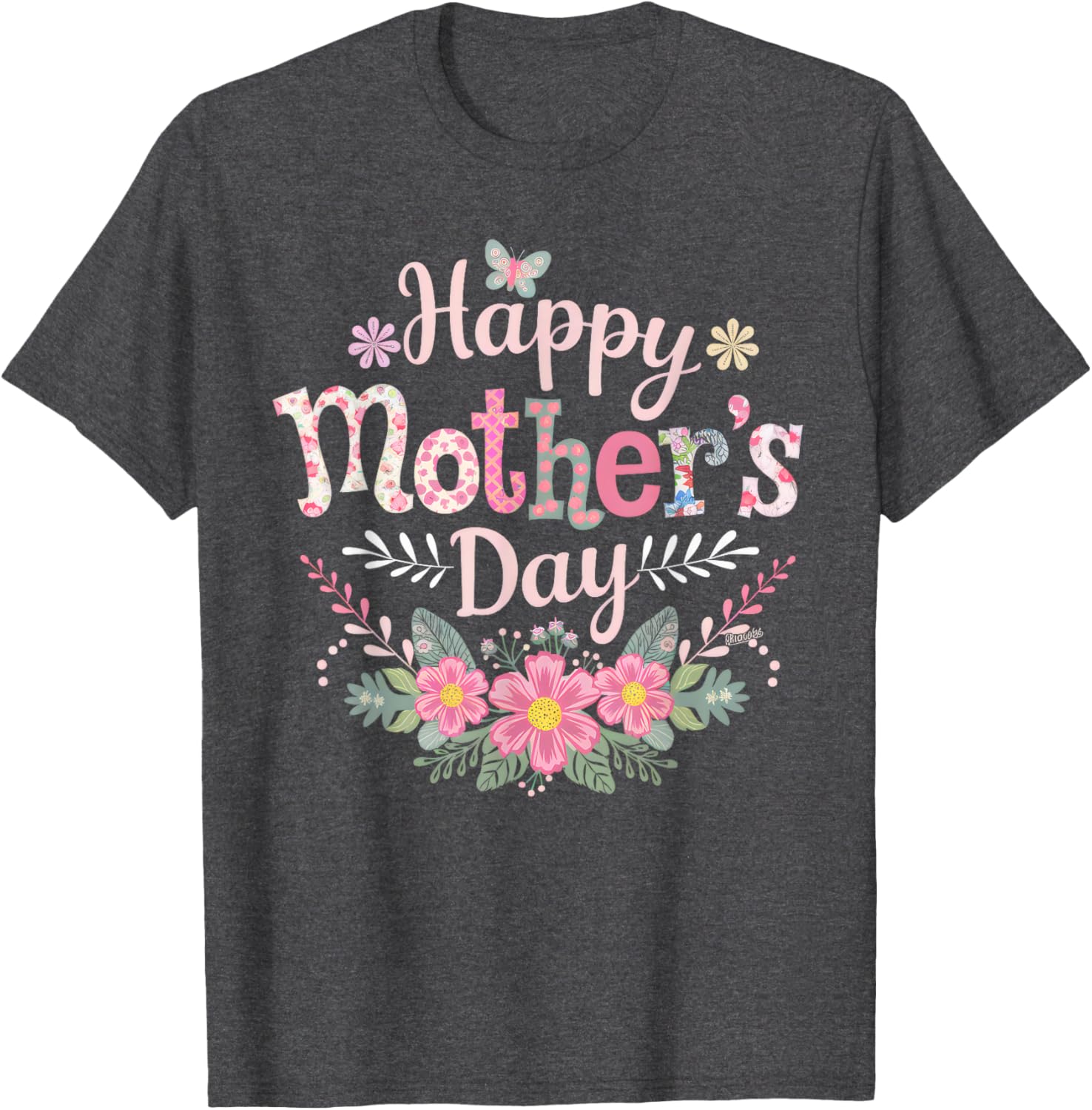 Cute Floral Happy Mother's Day T-Shirt for Moms and Grandmas 2025 - 3